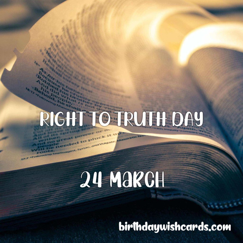 Birthday Wish Cards | 24-March International Day For the Right to Truth: Birthday Wish Cards | 24-March International Day For the Right to Truth:
