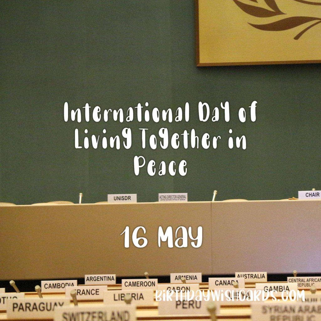 Birthday Wish Cards | 16-May International Day of Living Together on Peace Day: Birthday Wish Cards | 16-May International Day of Living Together on Peace Day: