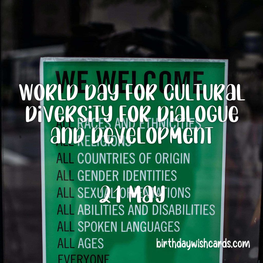 Birthday Wish Cards | 21-May World Day for Cultural Diversity for Dialogue and Development: Birthday Wish Cards | 21-May World Day for Cultural Diversity for Dialogue and Development:
