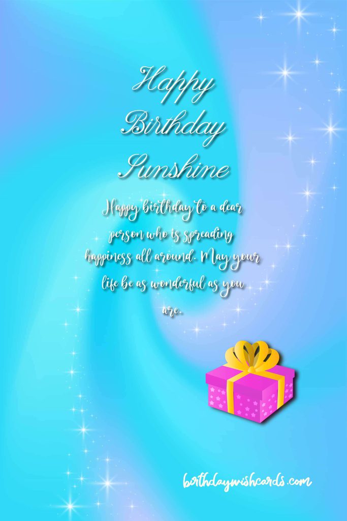 Birthday Wish Cards | happy birthday sunshine image Birthday Wish Cards | happy birthday sunshine image
