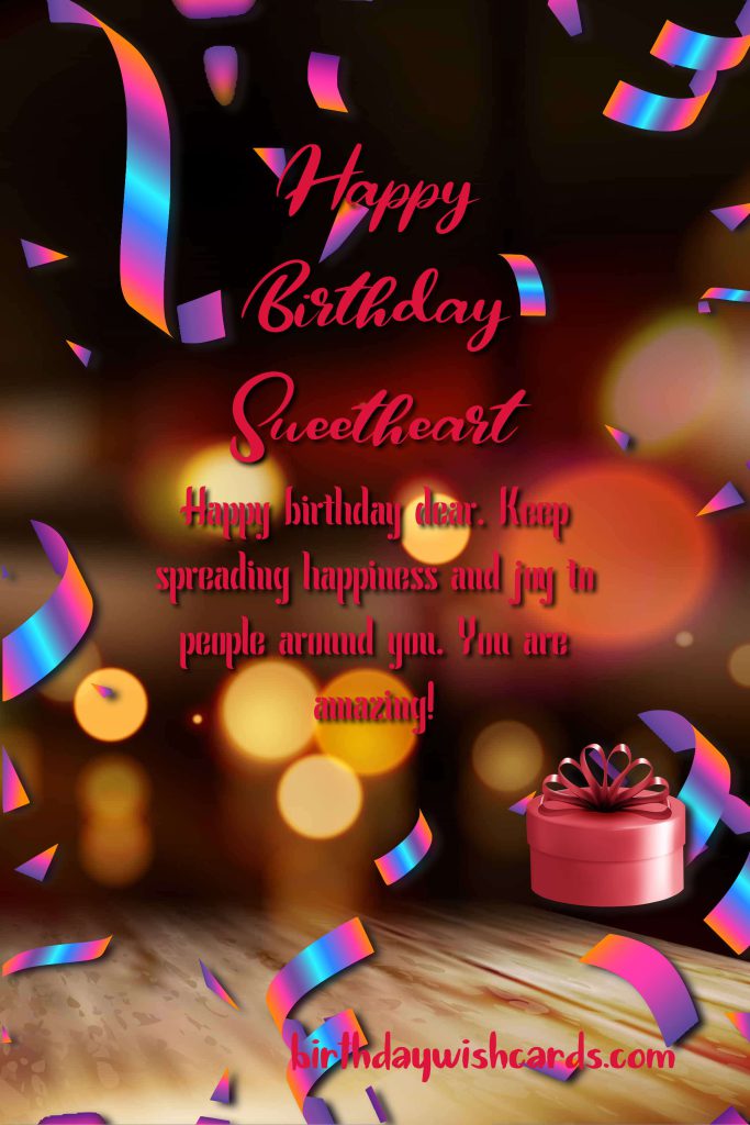 Birthday Wish Cards | Happy birthday sweetheart image Birthday Wish Cards | Happy birthday sweetheart image
