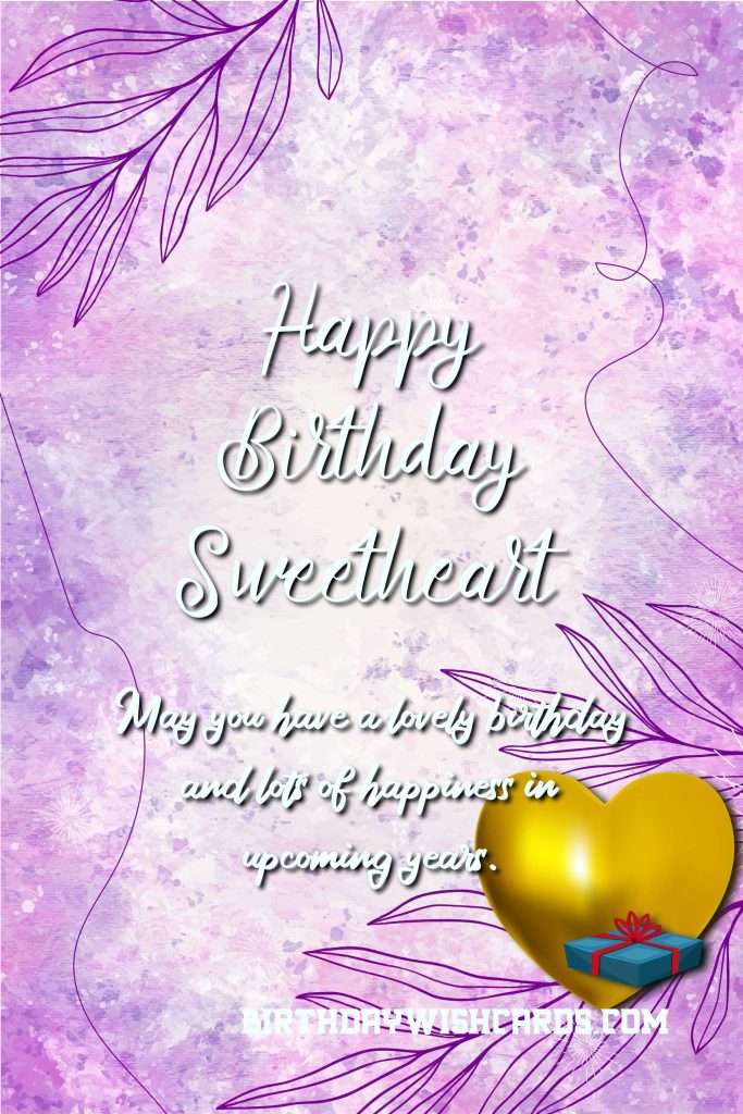 Birthday Wish Cards | Happy birthday sweetheart image Birthday Wish Cards | Happy birthday sweetheart image