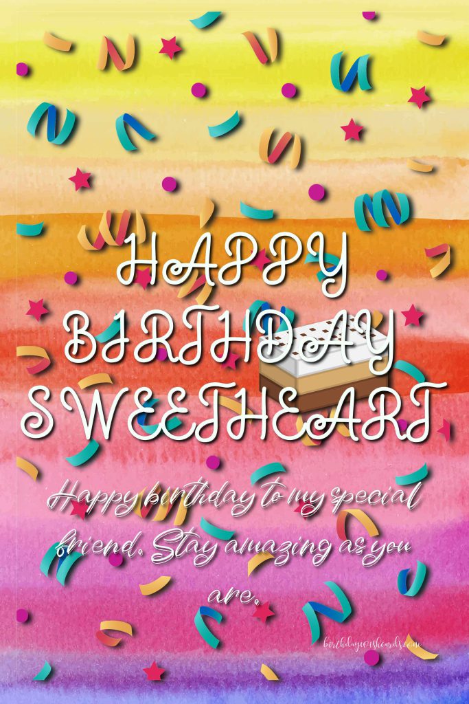 Birthday Wish Cards | Happy birthday sweetheart image Birthday Wish Cards | Happy birthday sweetheart image