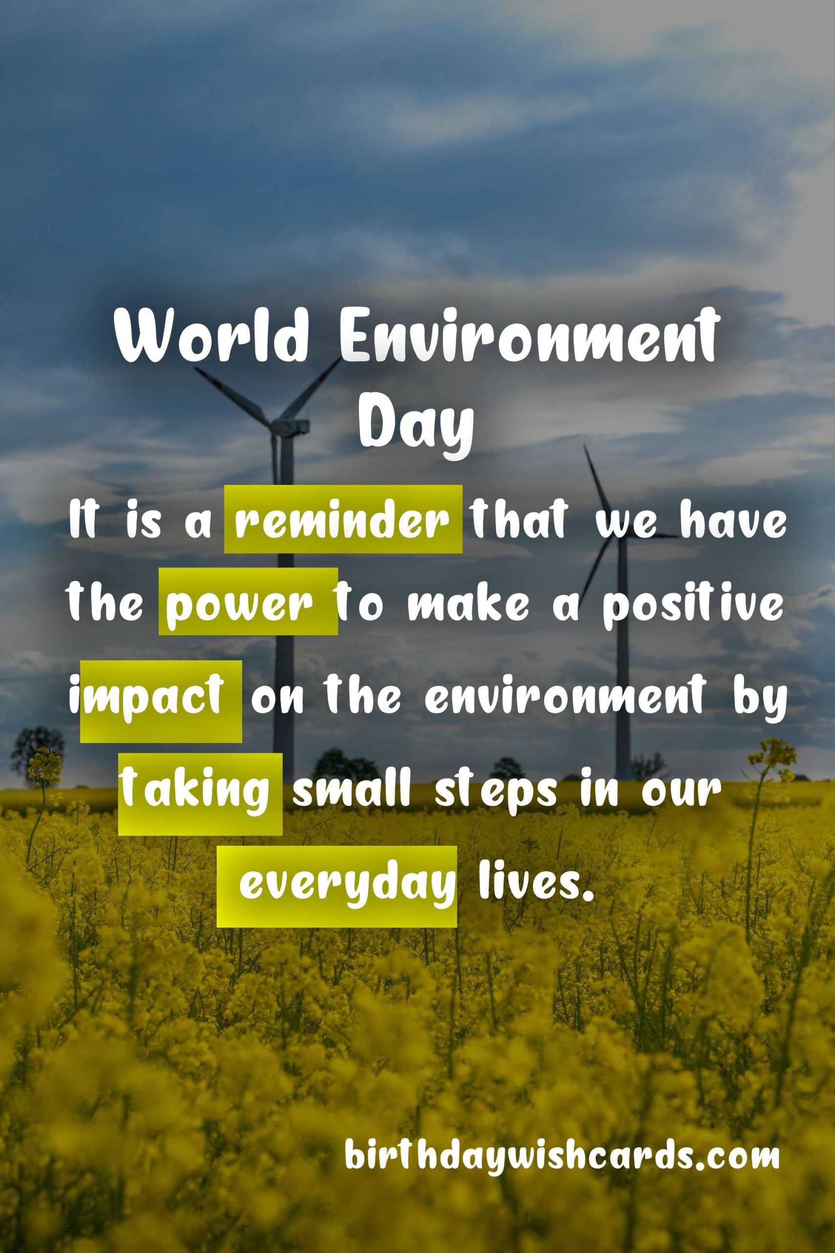 World Environment Day - 5th June