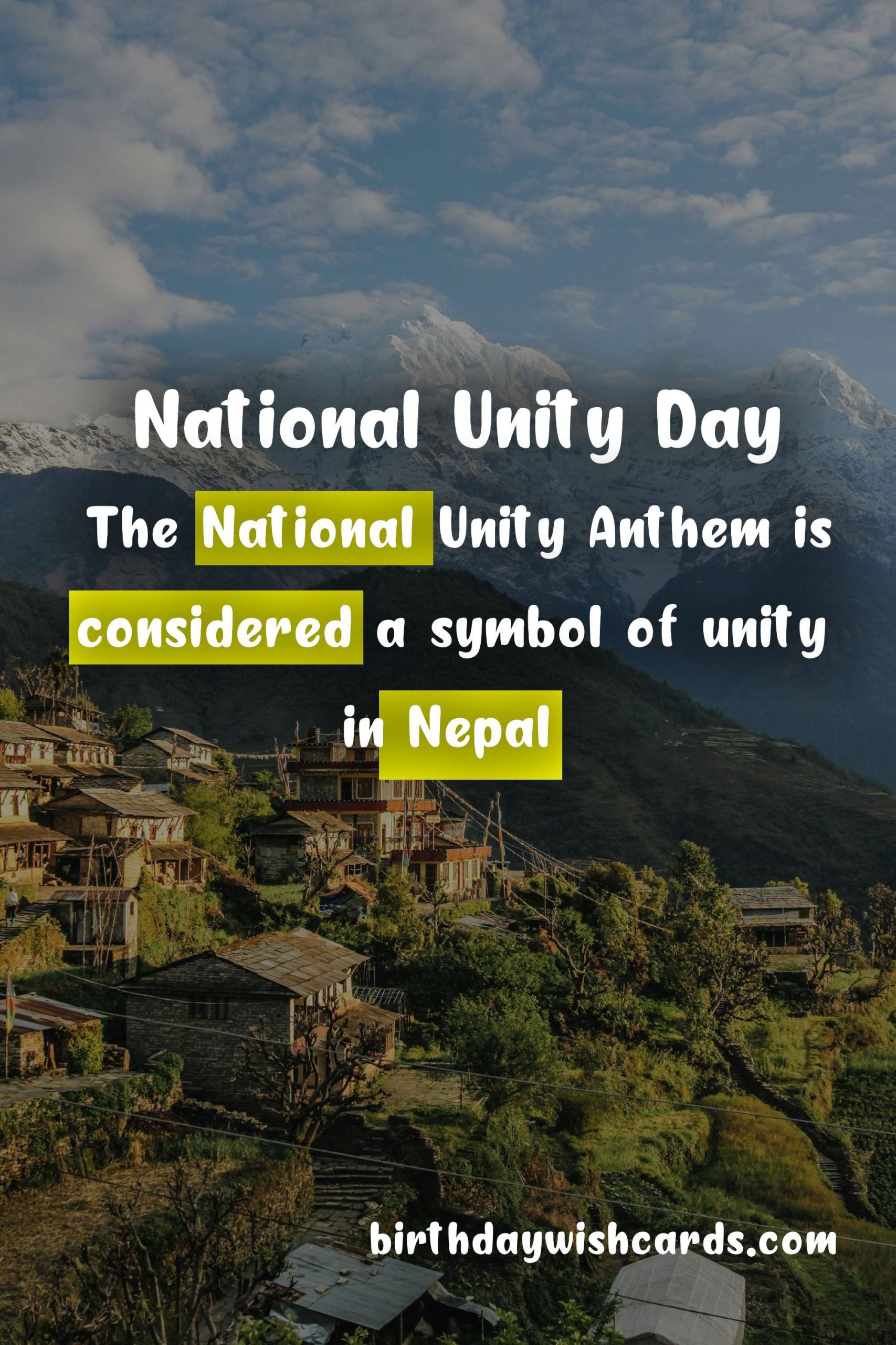 Celebrate National Unity Day - 1st Magh