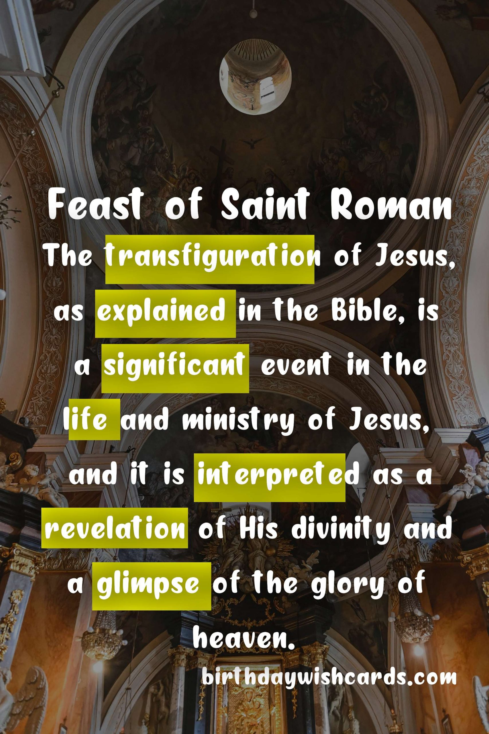 Feast of Saint Roman - A Celebration of Faith and Festivity