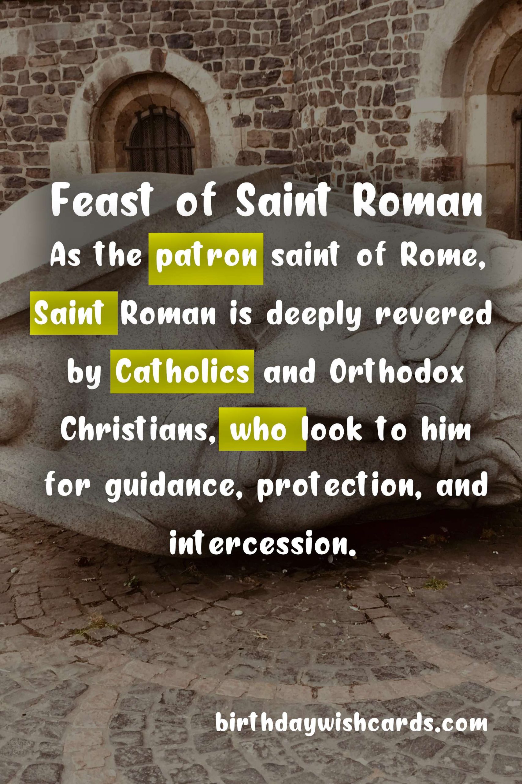 Feast of Saint Roman - A Celebration of Faith and Festivity