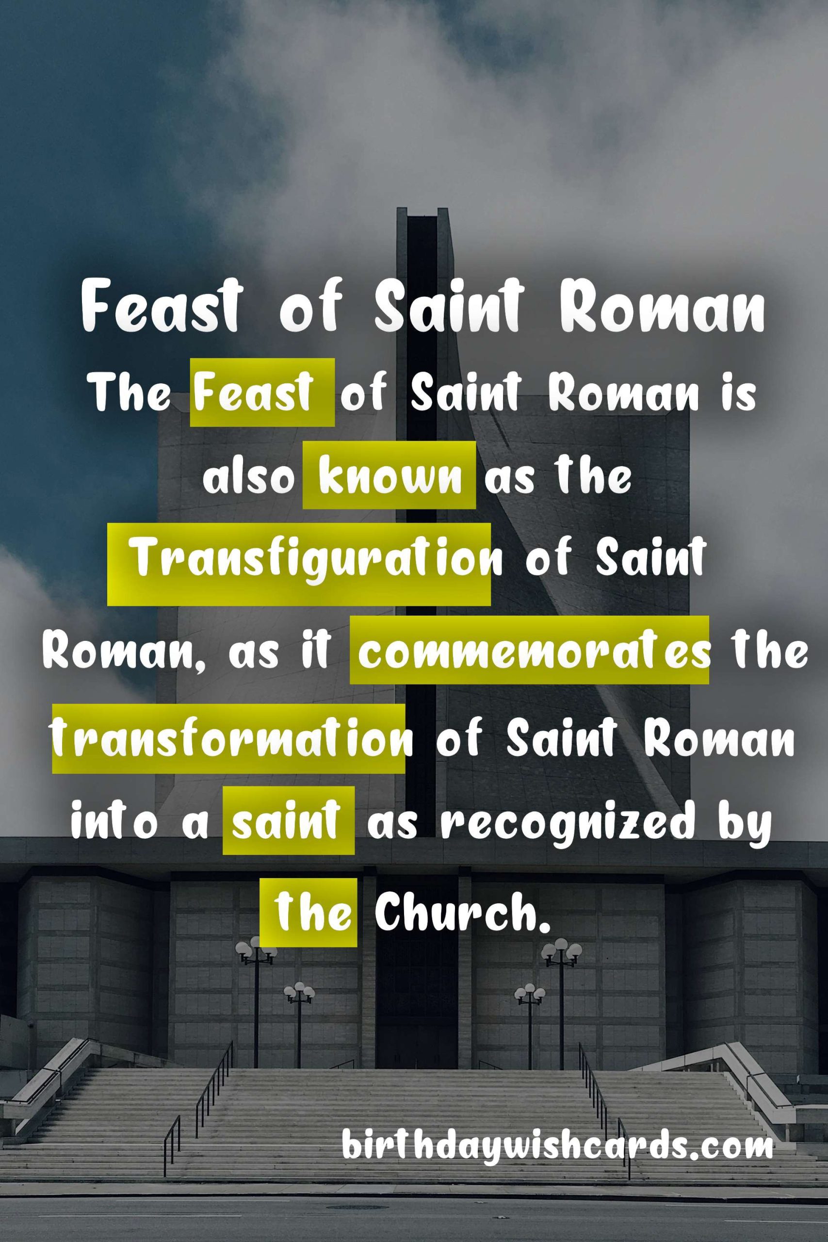 Feast of Saint Roman - A Celebration of Faith and Festivity