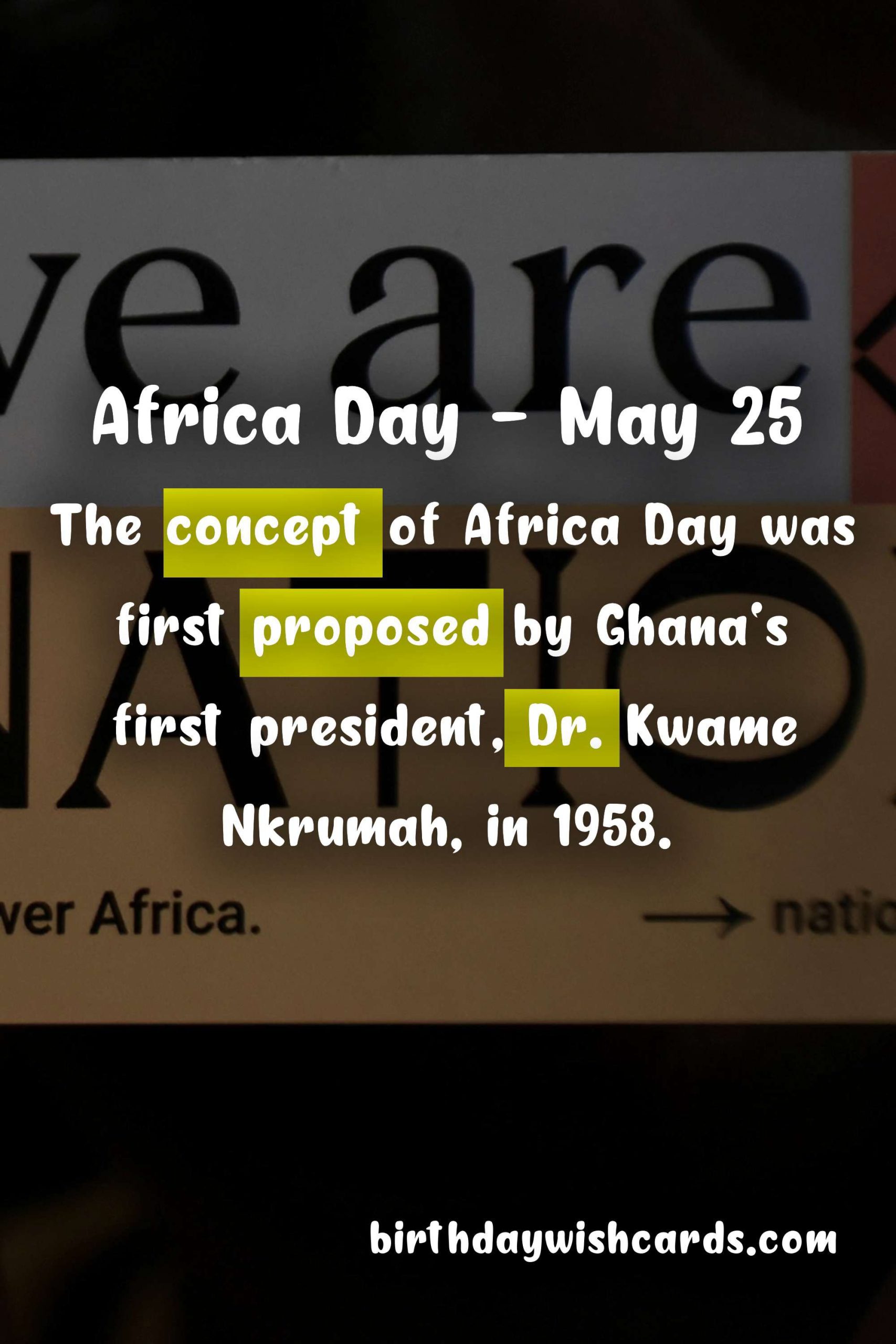 Celebrate Africa Day - May 25