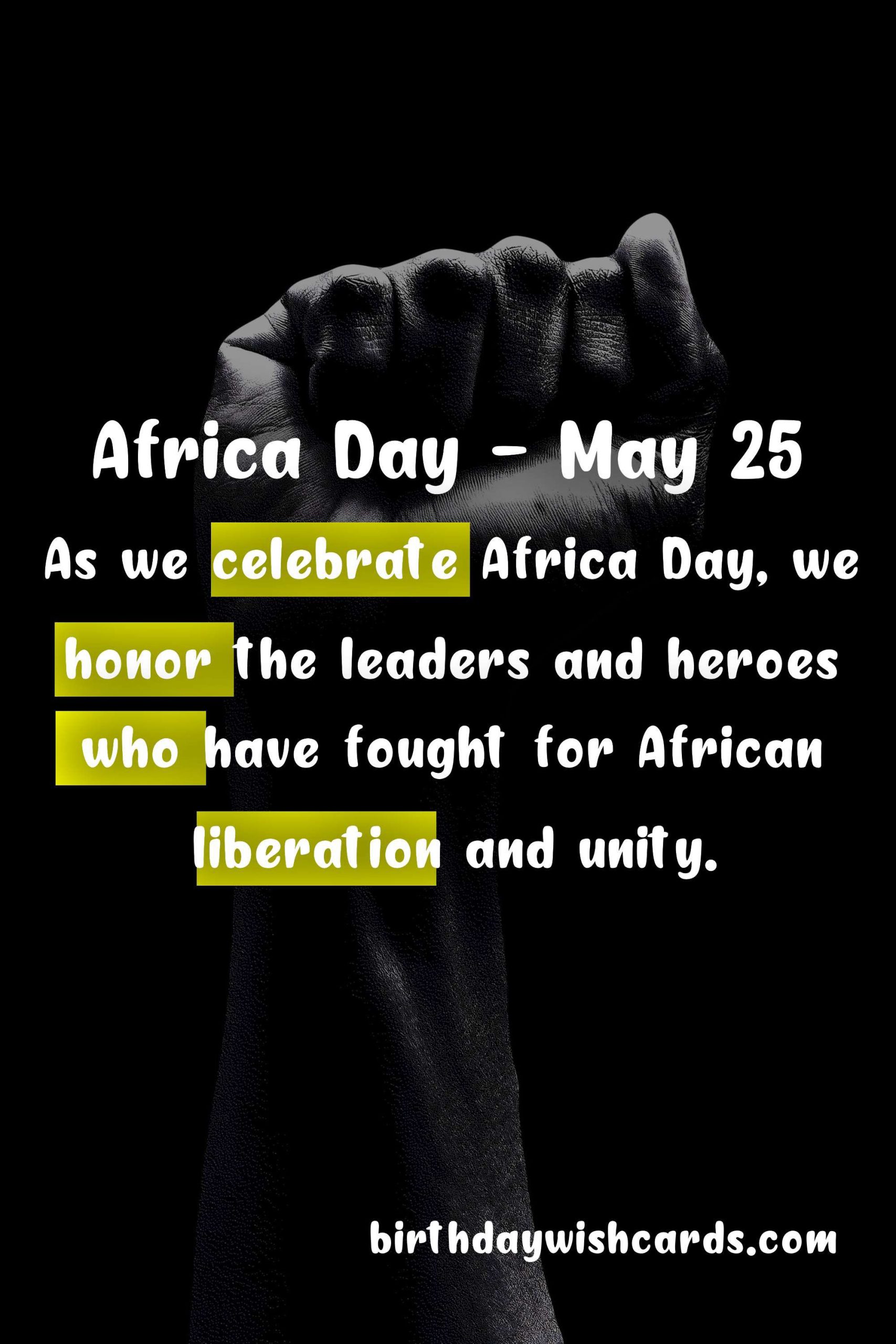 Celebrate Africa Day - May 25