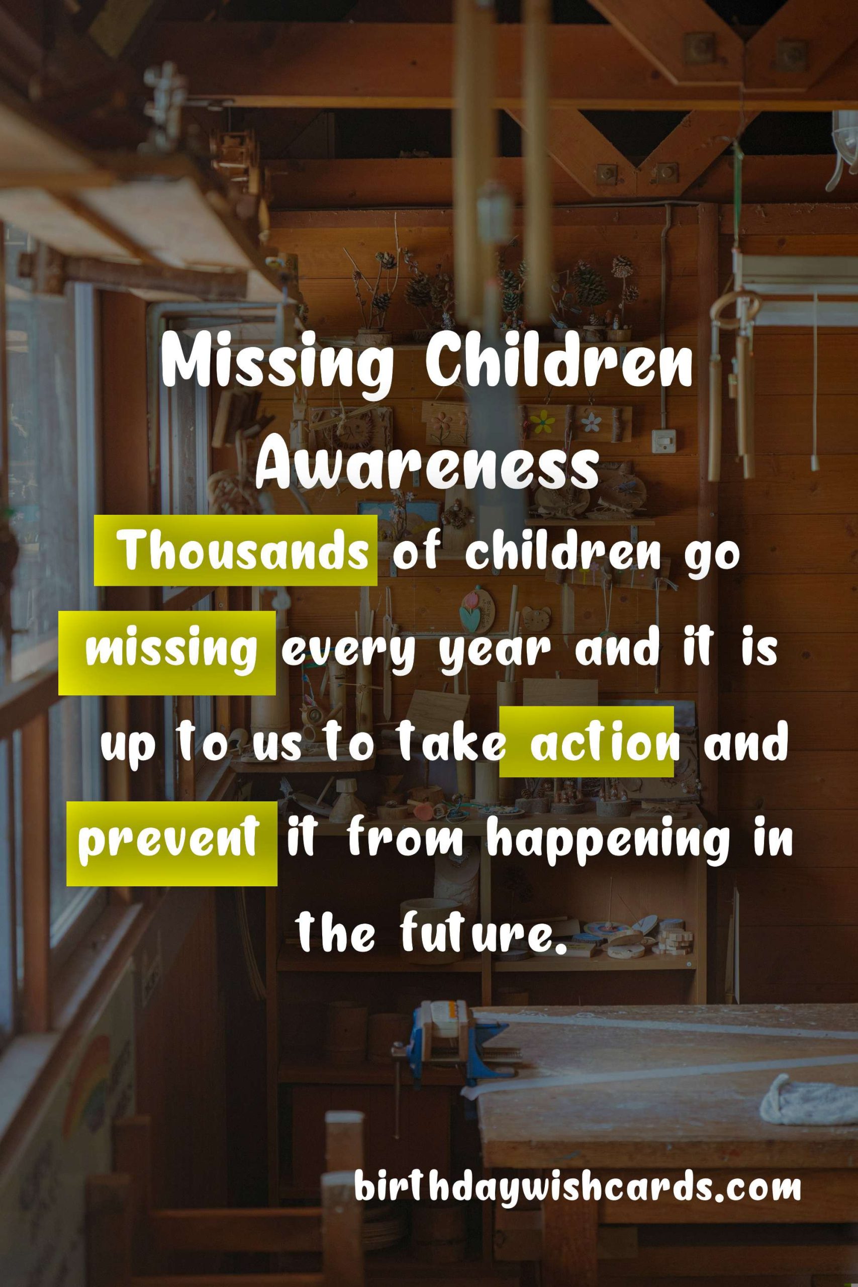 May 25 - International Missing Children's Day