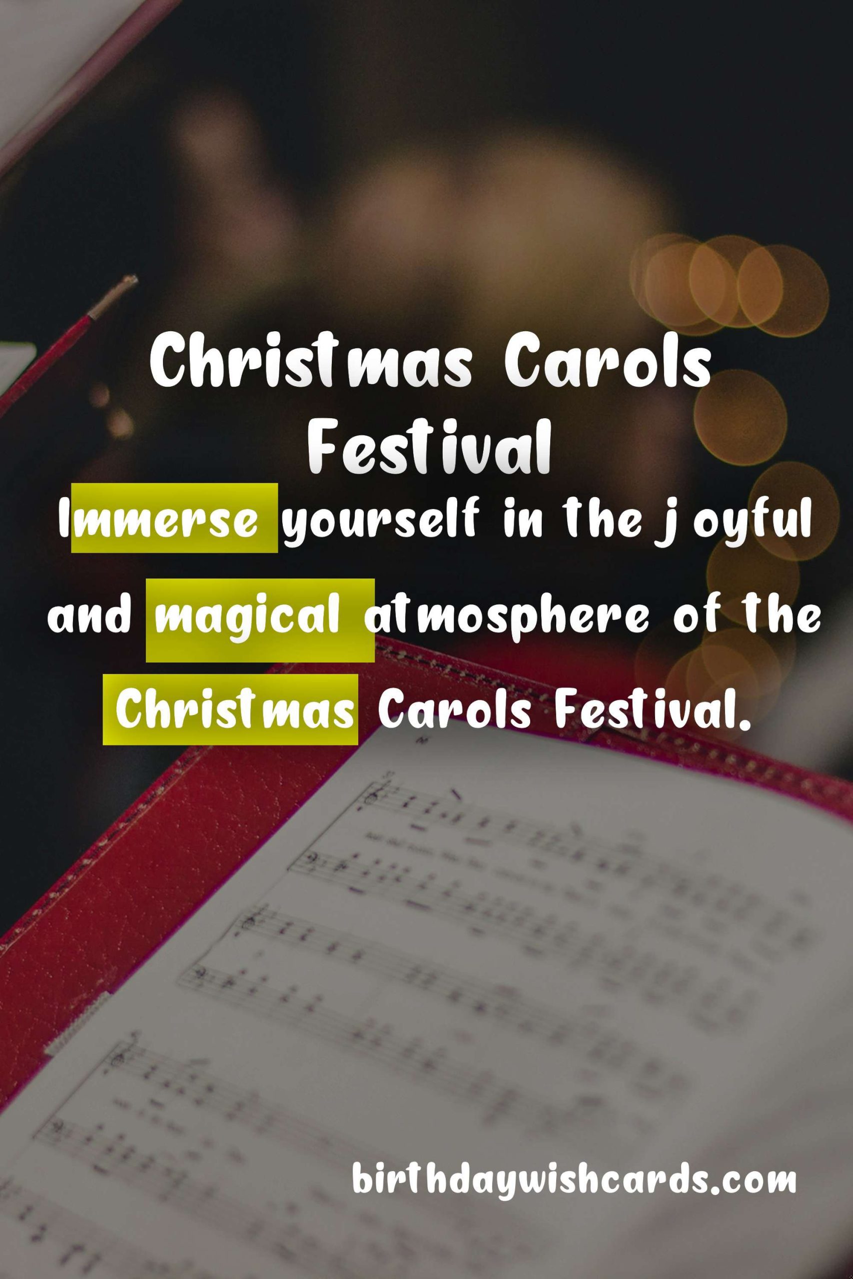 Celebrate Christmas with Joyful Carols at the Annual Christmas Carols Festival!