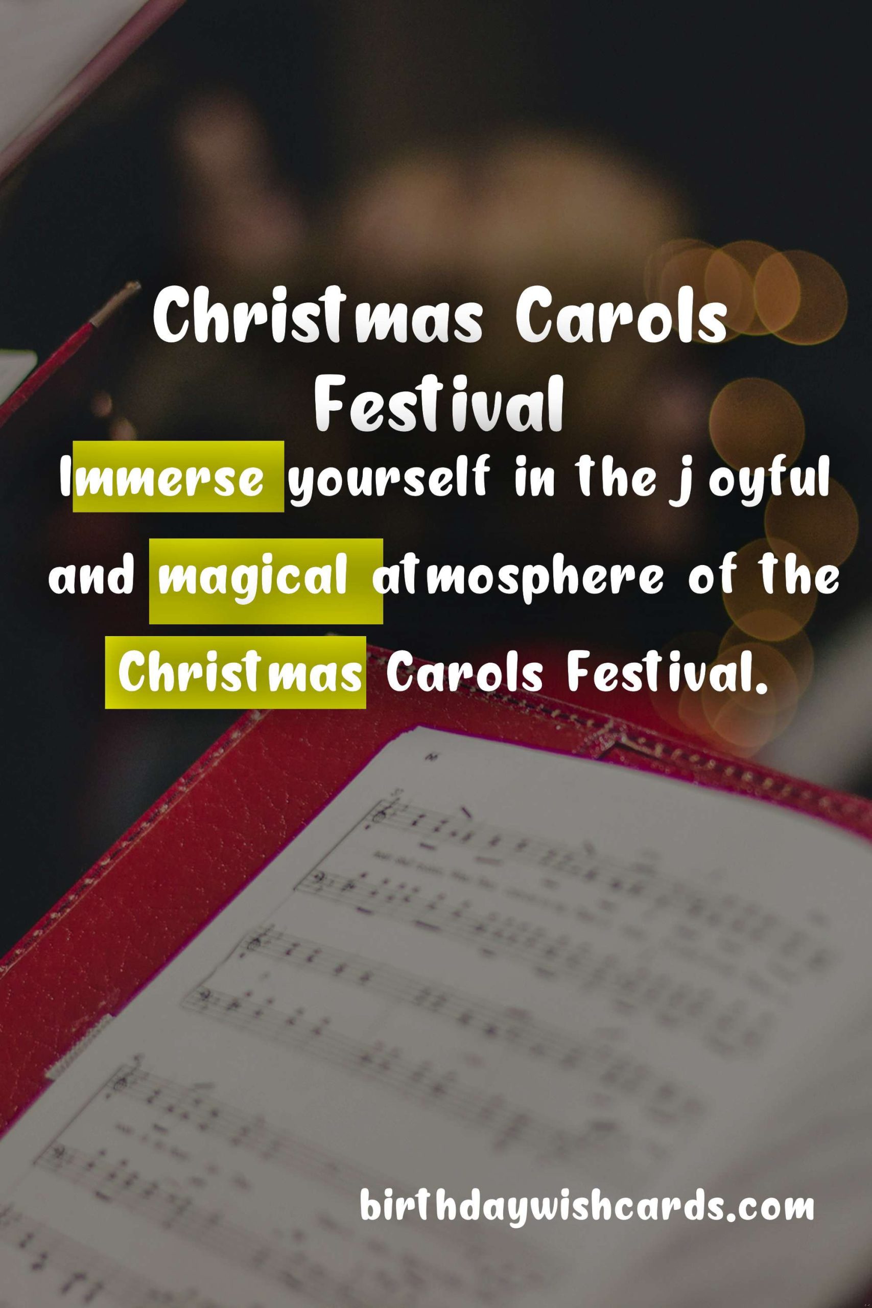 Celebrate Christmas with Joyful Carols at the Annual Christmas Carols Festival!