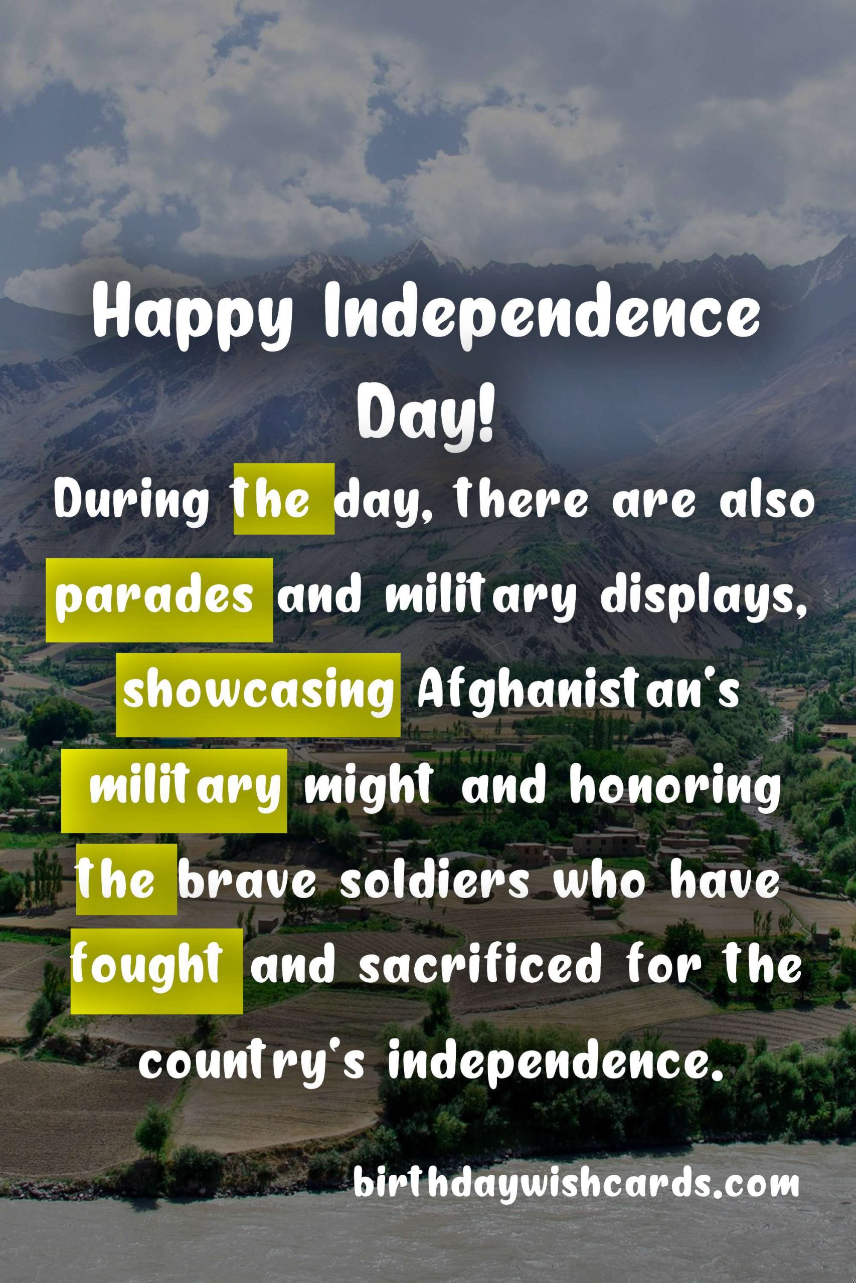Celebrating Independence Day of Islamic Republic of Afghanistan u2013 August 19
