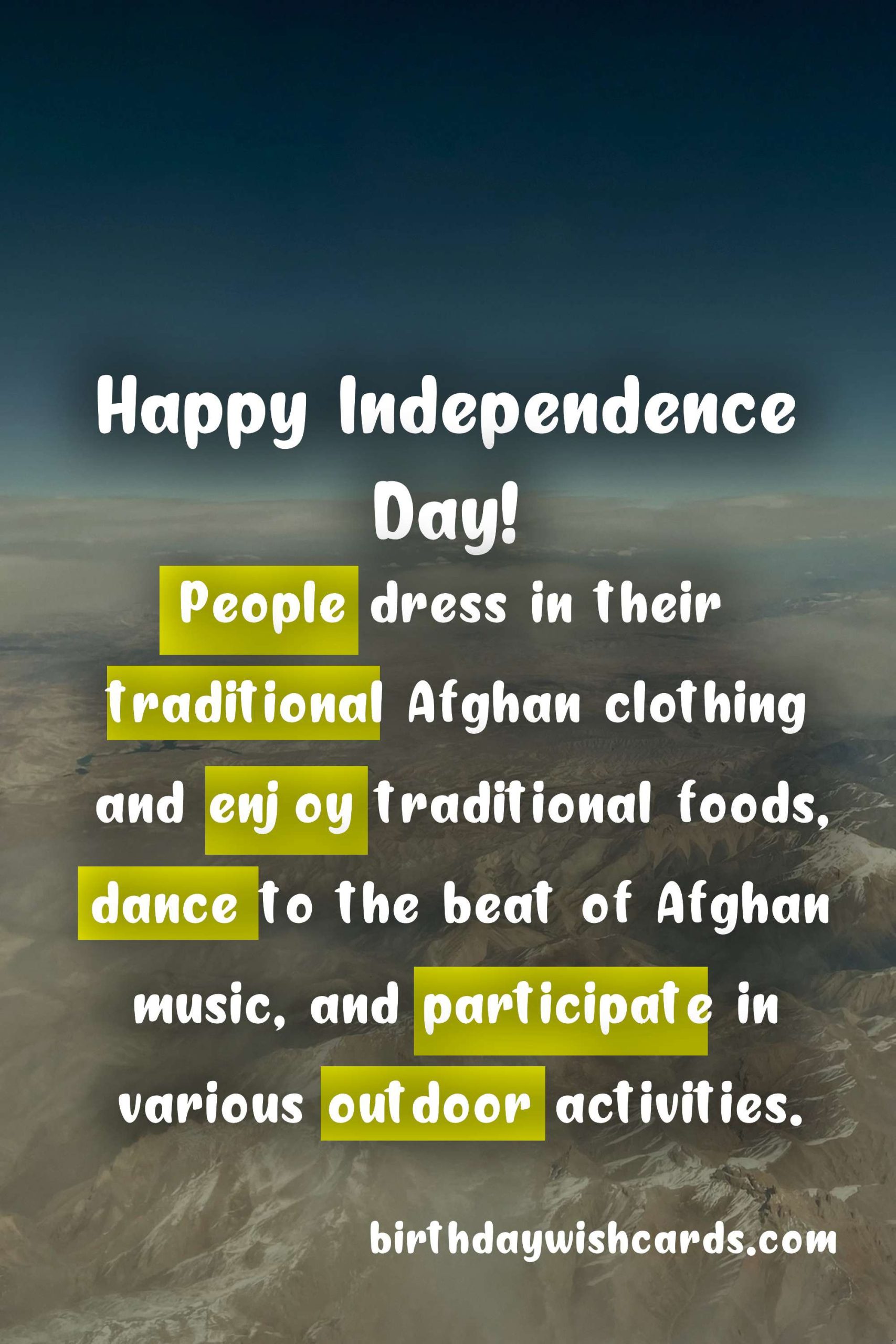 Celebrating Independence Day of Islamic Republic of Afghanistan u2013 August 19