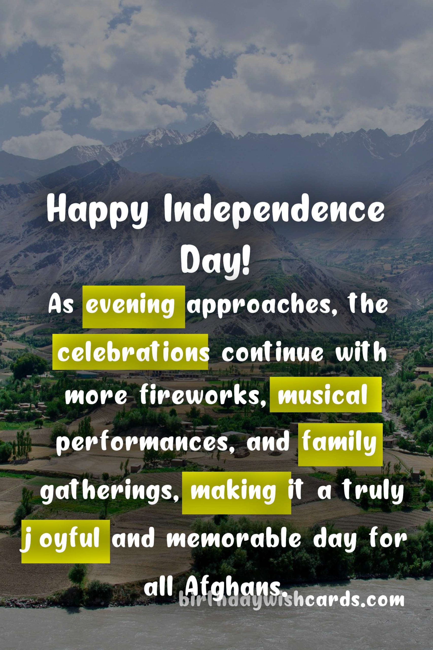 Celebrating Independence Day of Islamic Republic of Afghanistan u2013 August 19