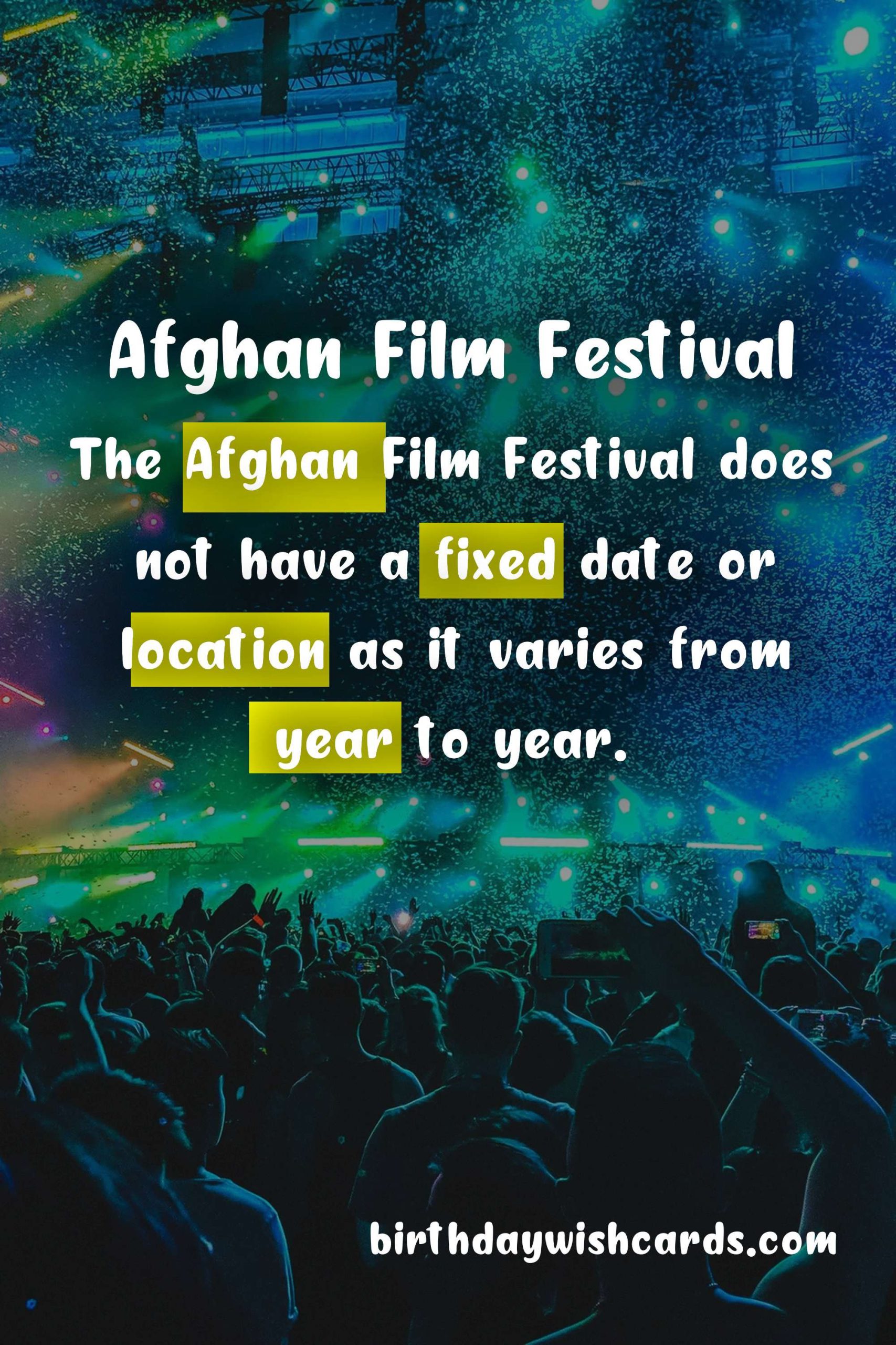 Afghan Film Festival - Date Varies