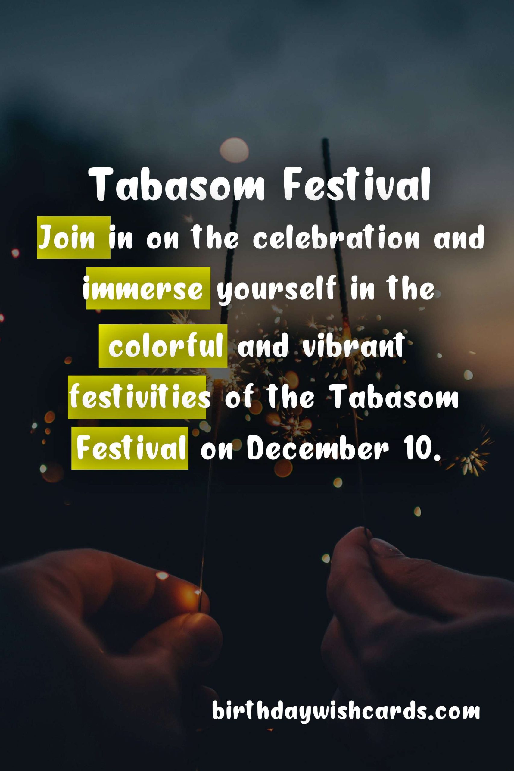 Tabasom Festival - Celebrating Joy, Community and Tradition on December 10