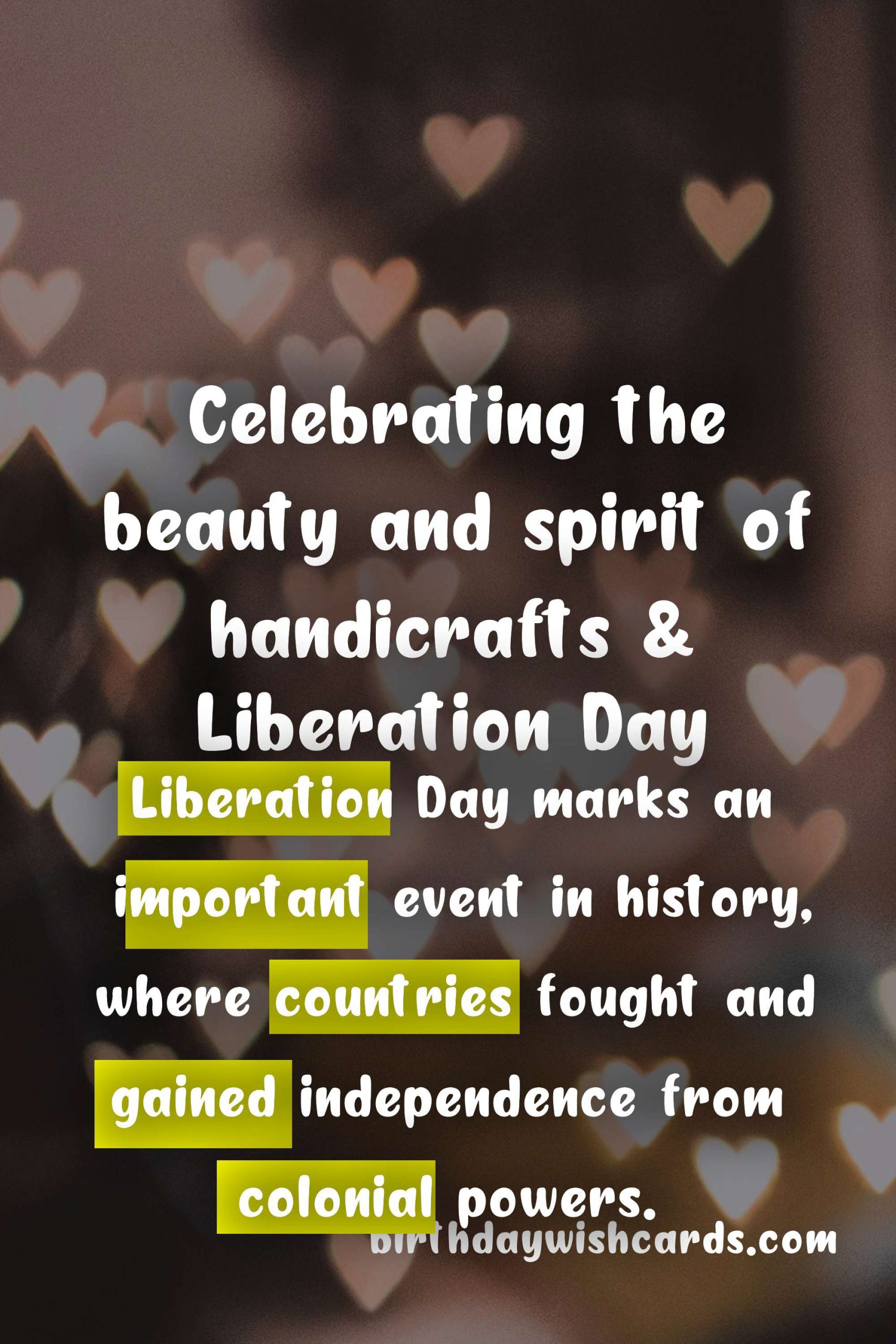 National Day of the Handicrafts & Liberation Day: A Celebration of Art and History
