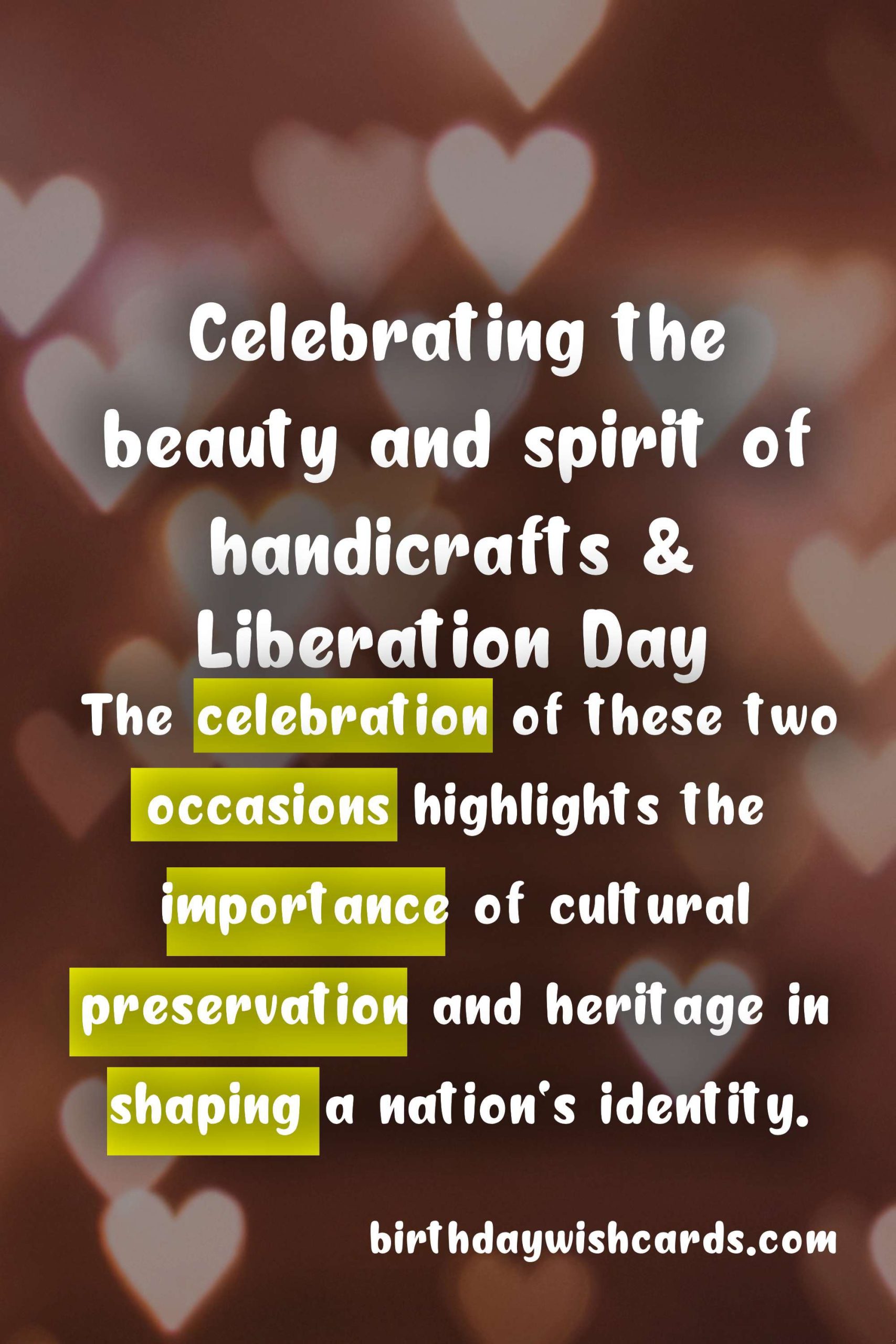 National Day of the Handicrafts & Liberation Day: A Celebration of Art and History