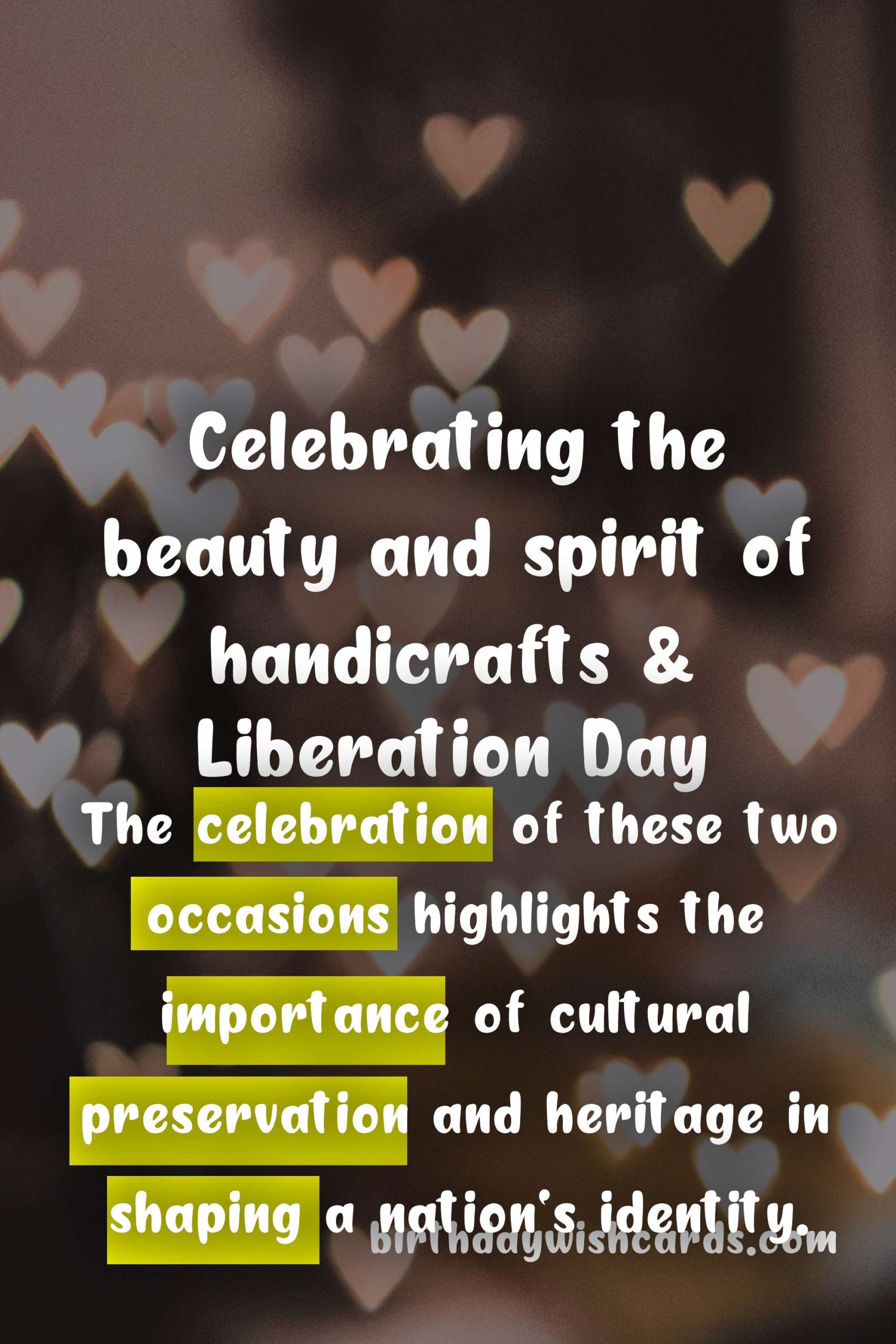 National Day of the Handicrafts & Liberation Day: A Celebration of Art and History