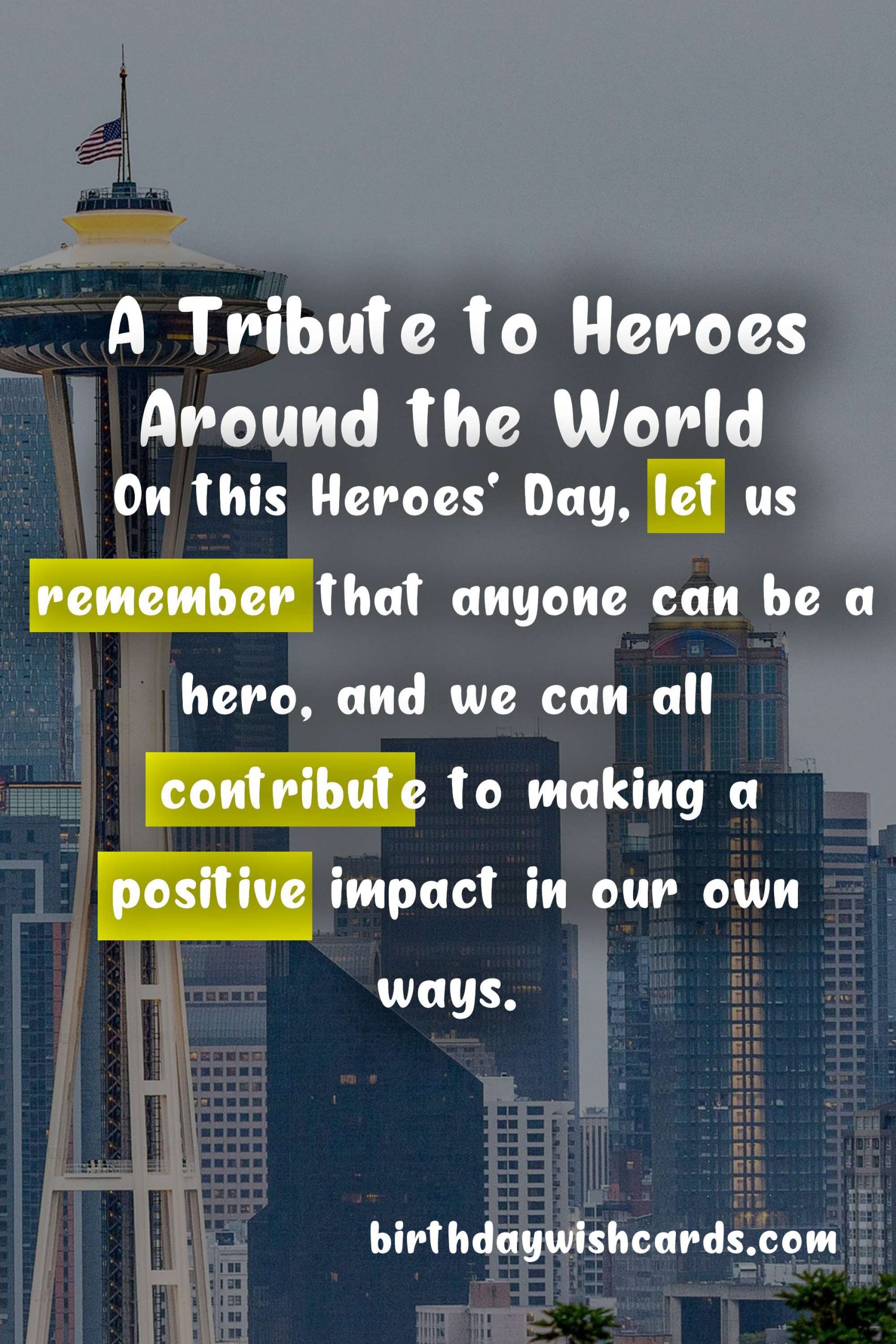 Heroes' Day - A Tribute to Those Who Selflessly Serve Their Nation