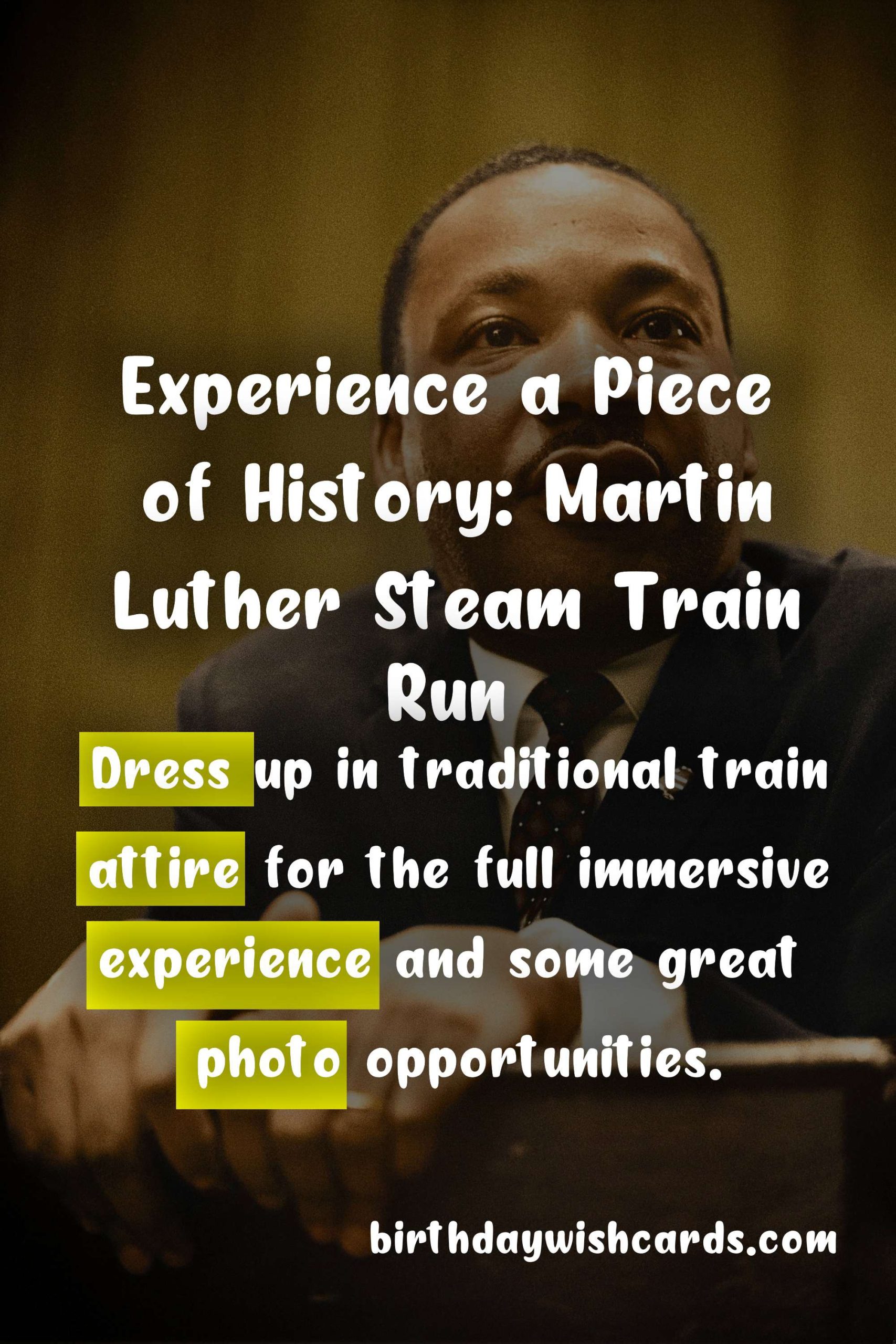 Experience a Piece of History: Martin Luther Steam Train Run - October 5-6
