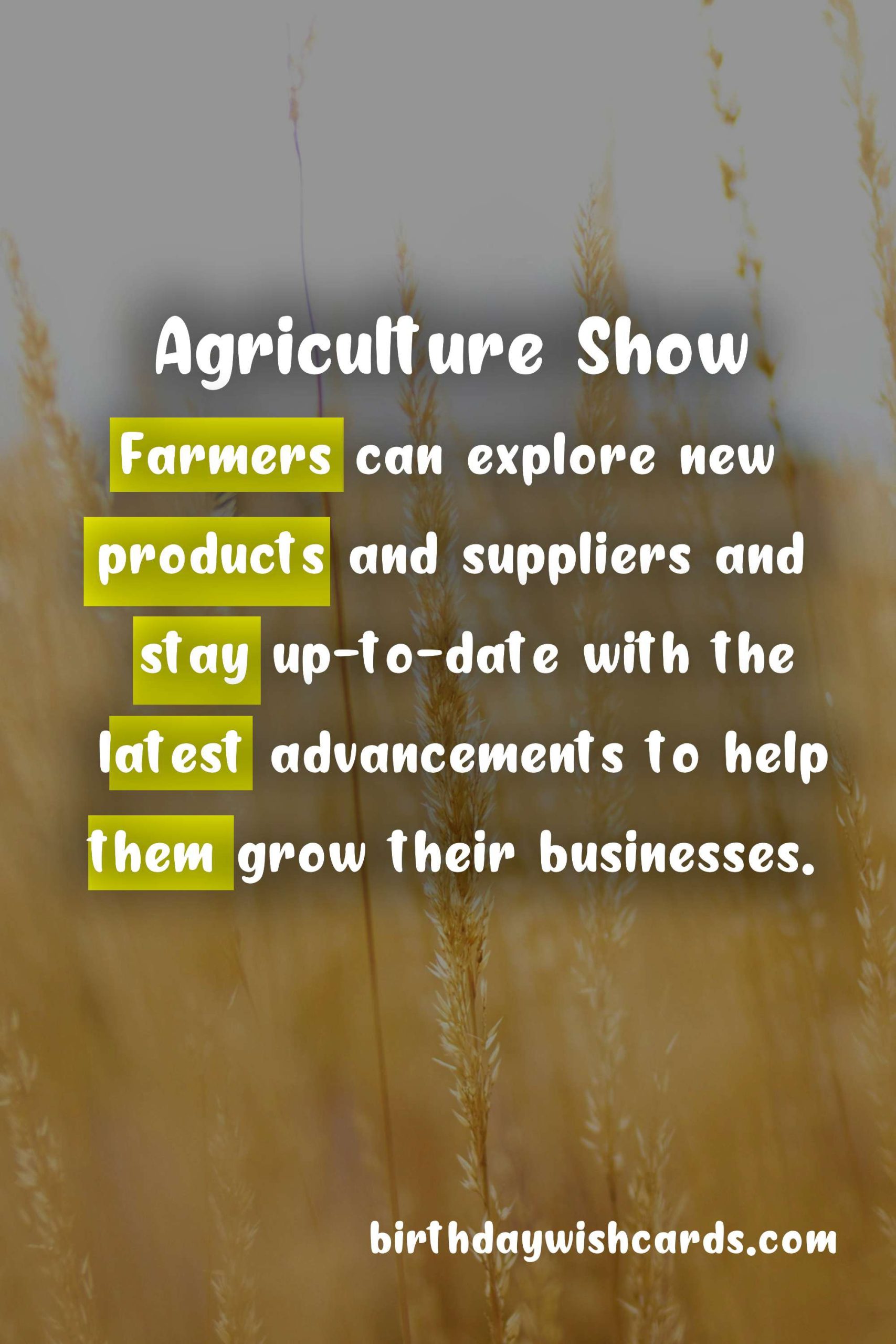 Experience the Best of Agriculture at the March 23rd Agriculture Show