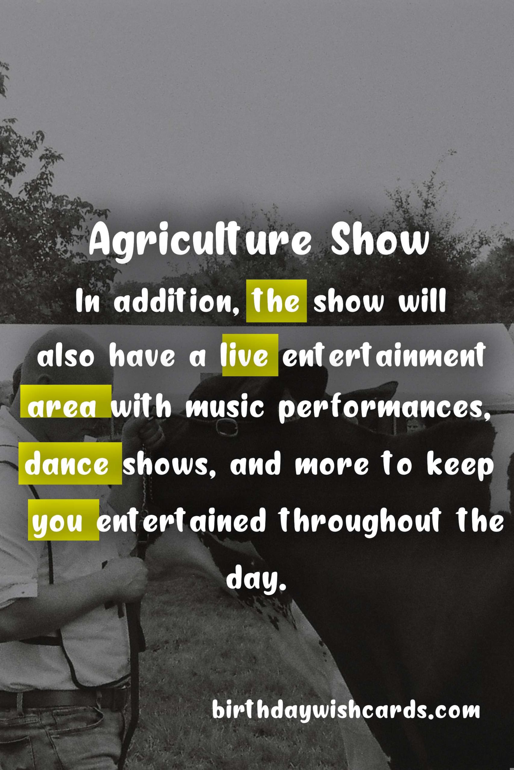 Experience the Best of Agriculture at the March 23rd Agriculture Show