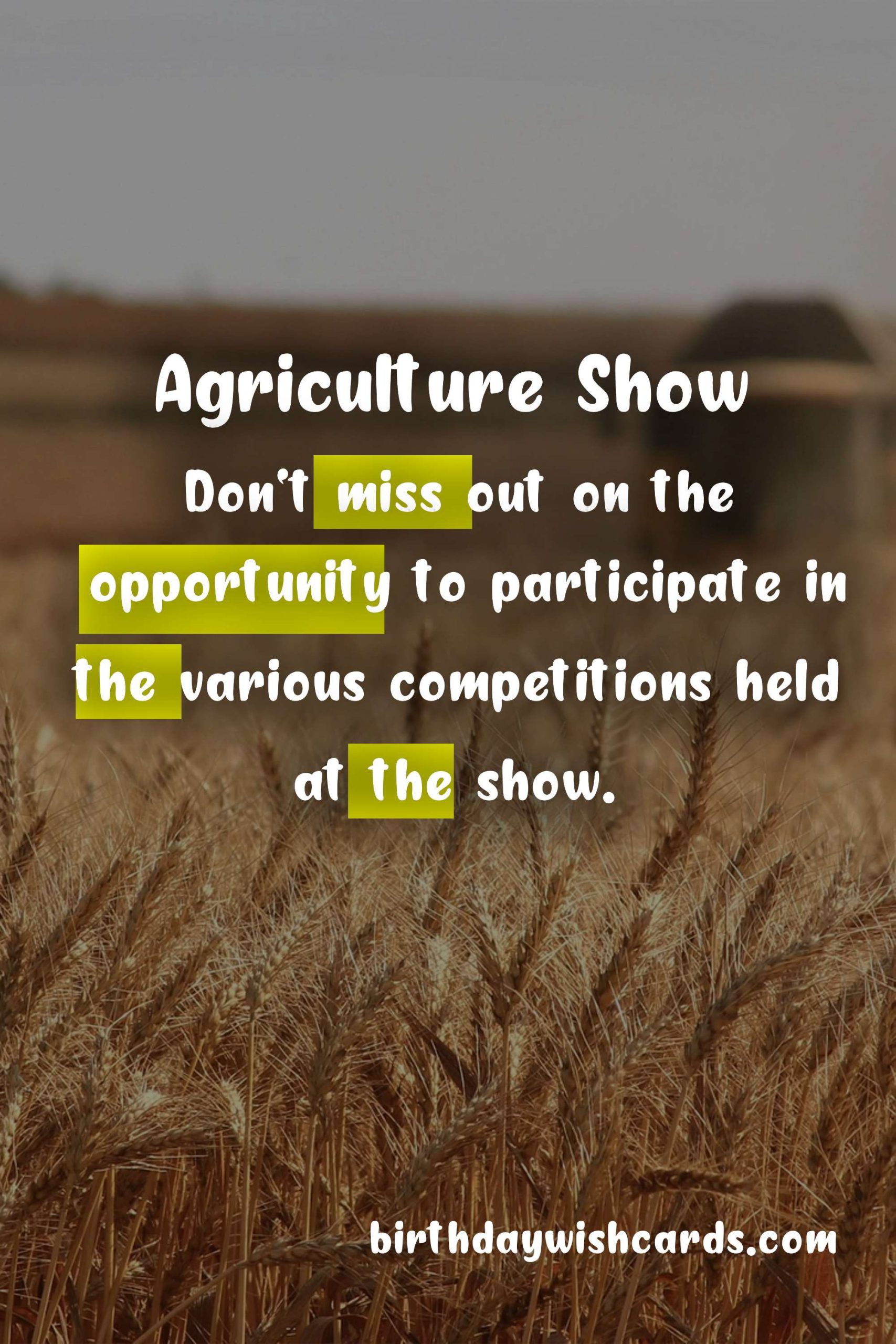 Experience the Best of Agriculture at the March 23rd Agriculture Show