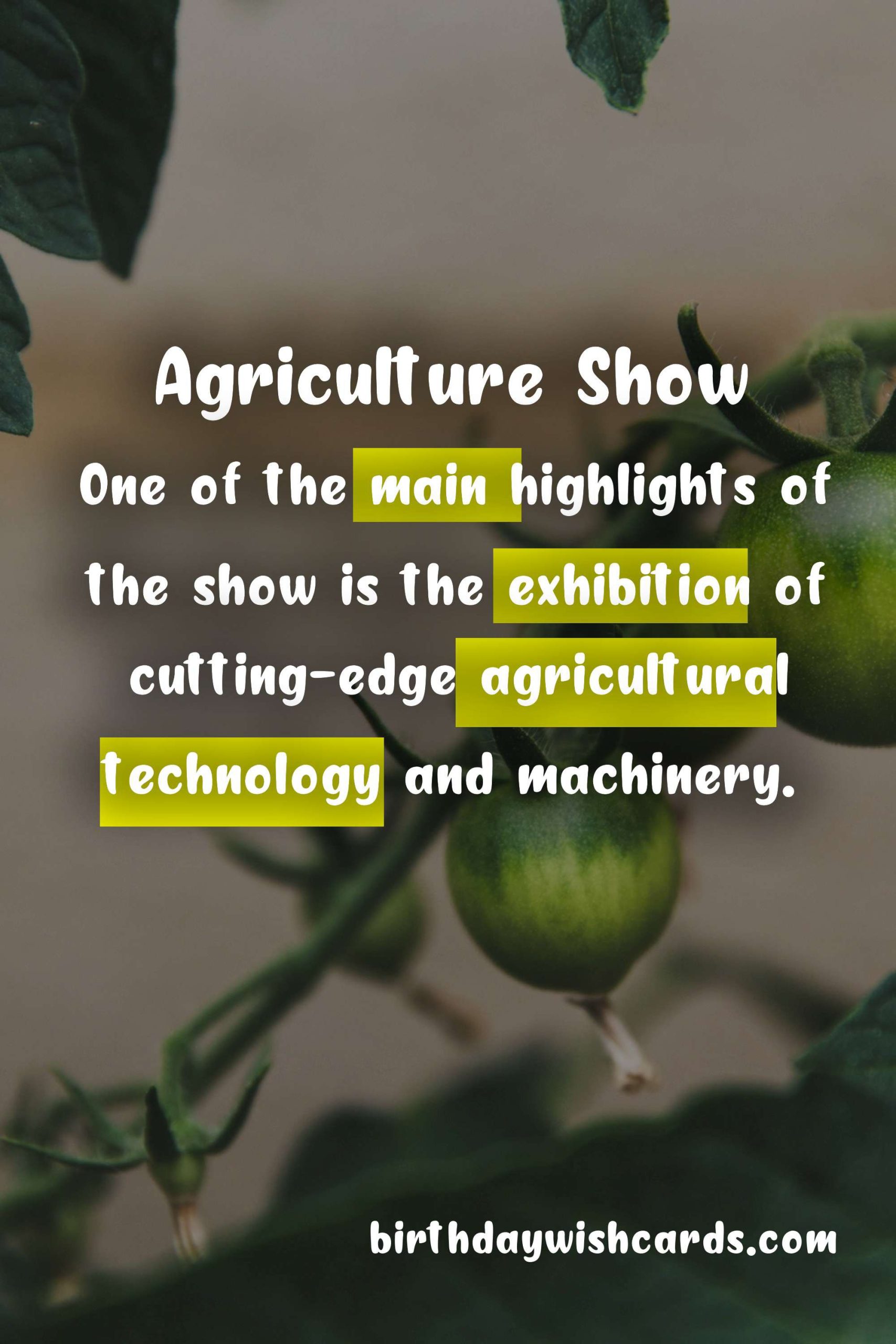 Experience the Best of Agriculture at the March 23rd Agriculture Show