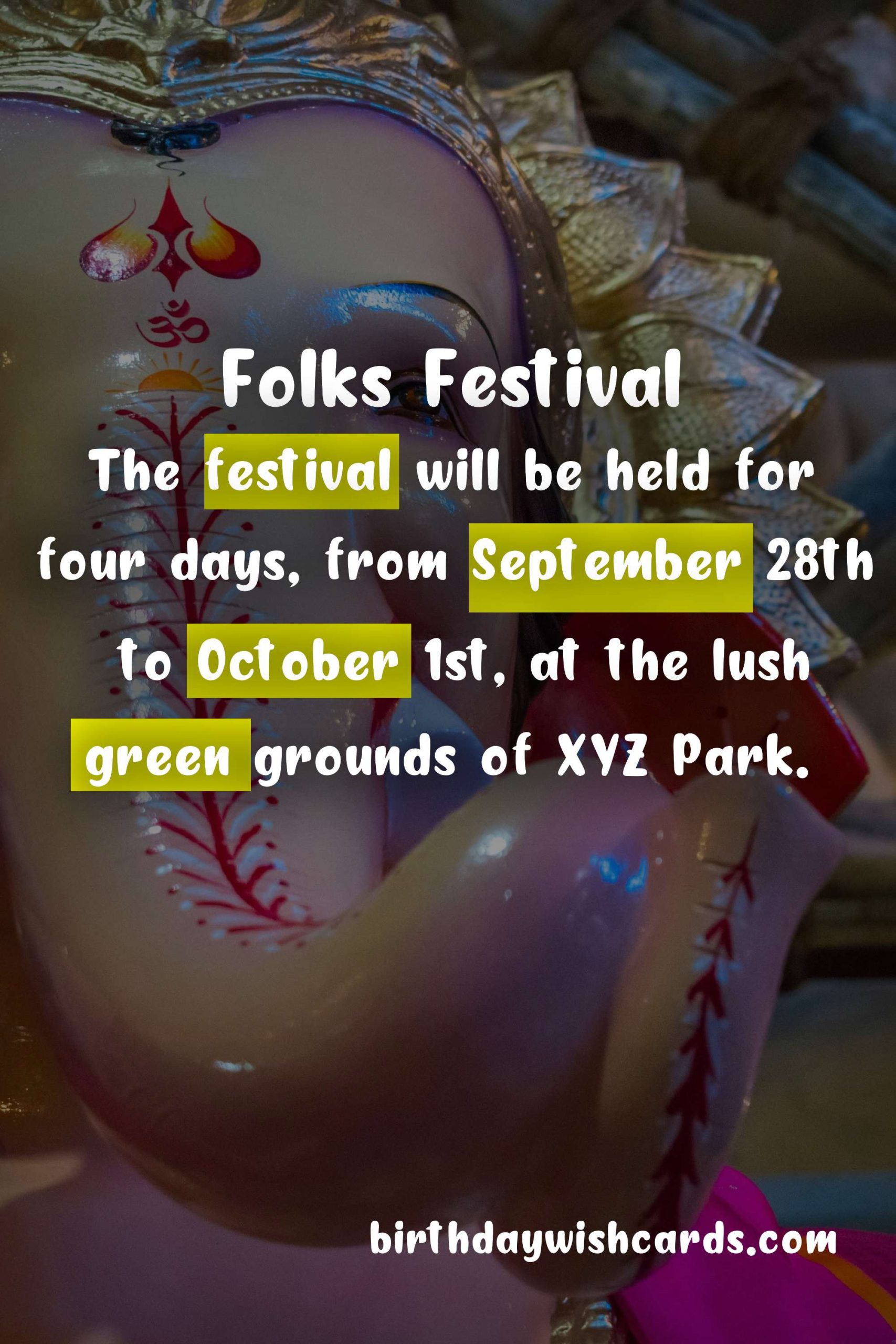 Experience the Ultimate Folks Festival - September 28th- October 1st