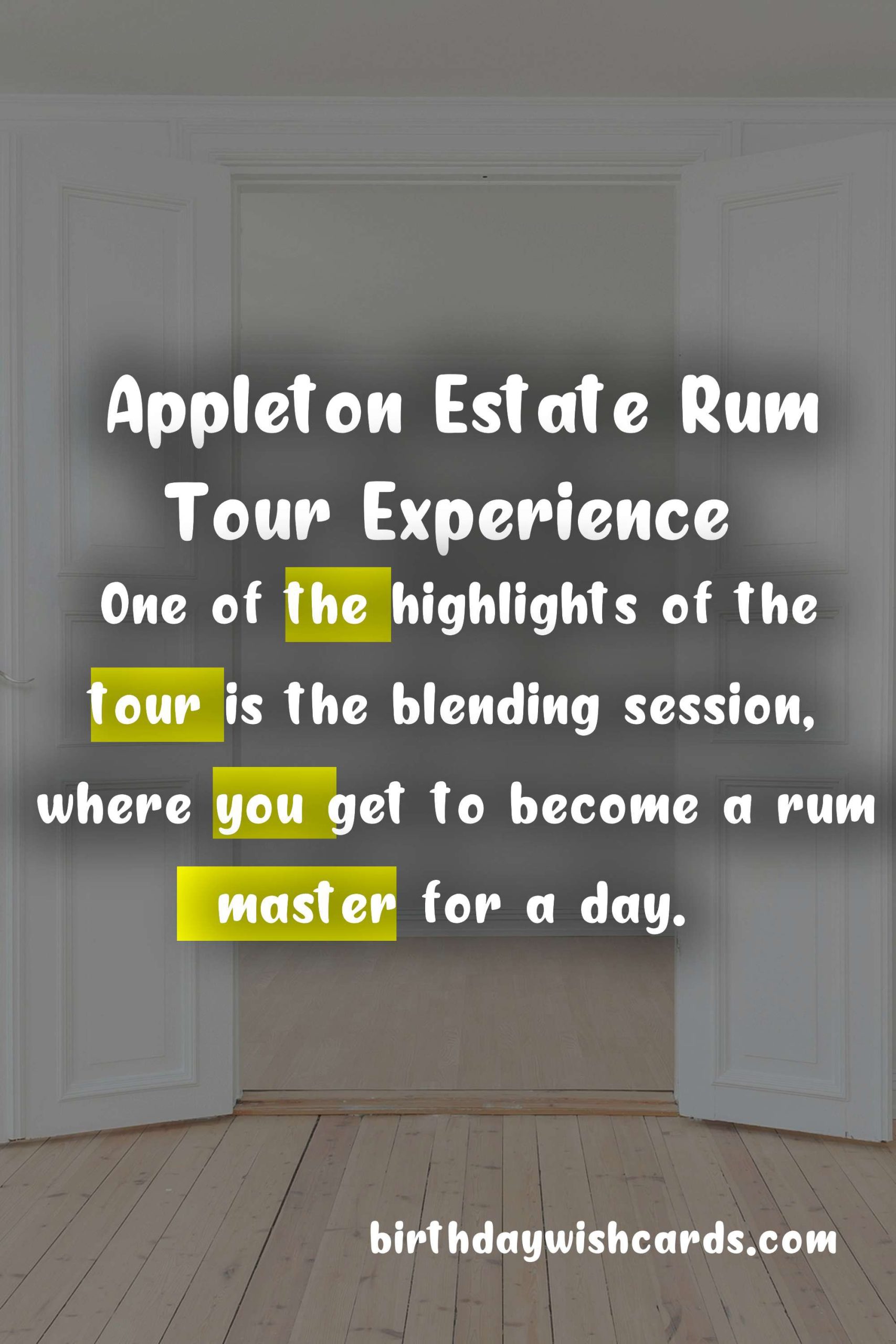 Experience the Rich History and Smooth Flavors of Appleton Estate Rum - October 19th-26th
