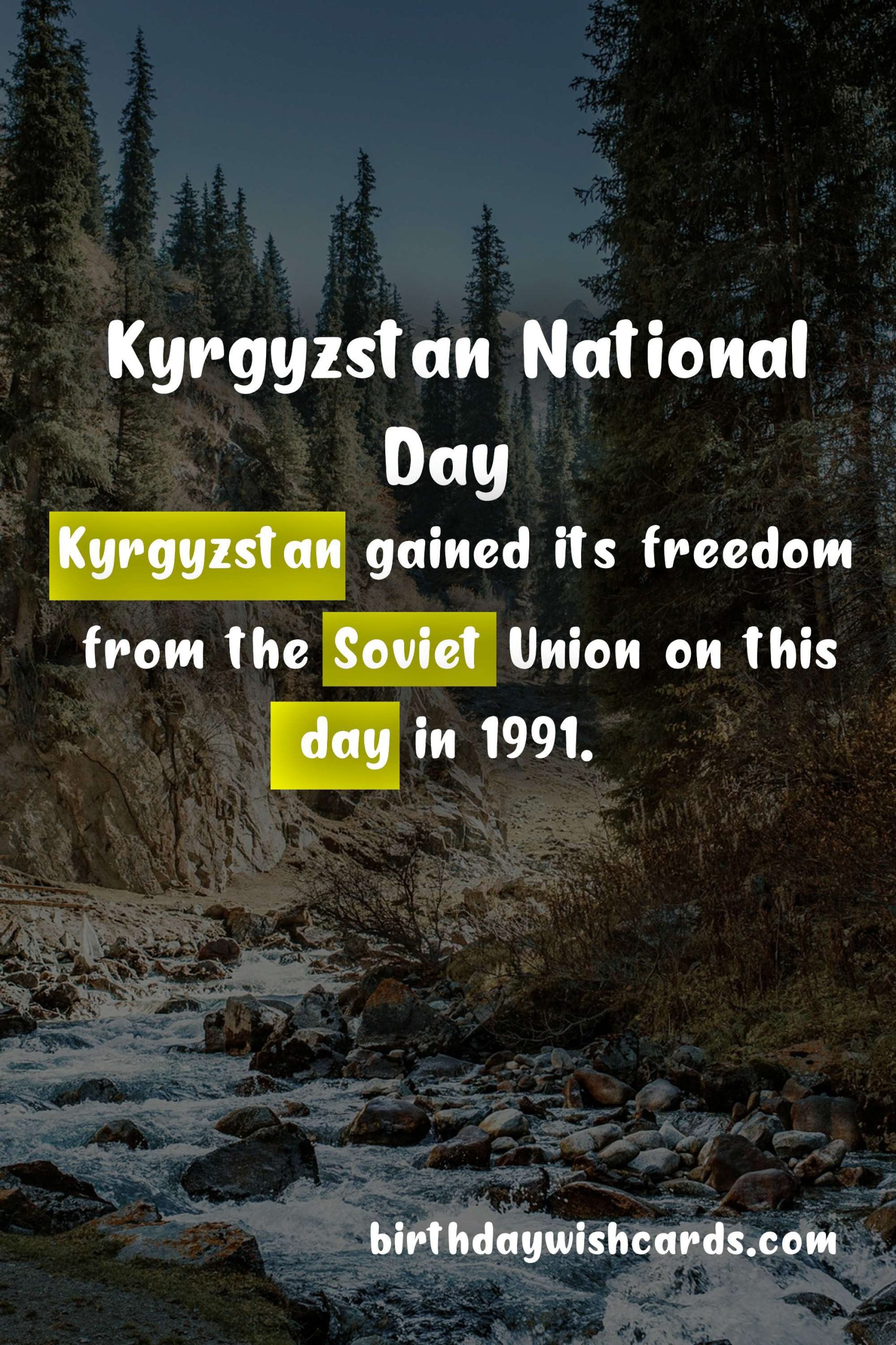Celebrate Kyrgyzstan National Day - August 31