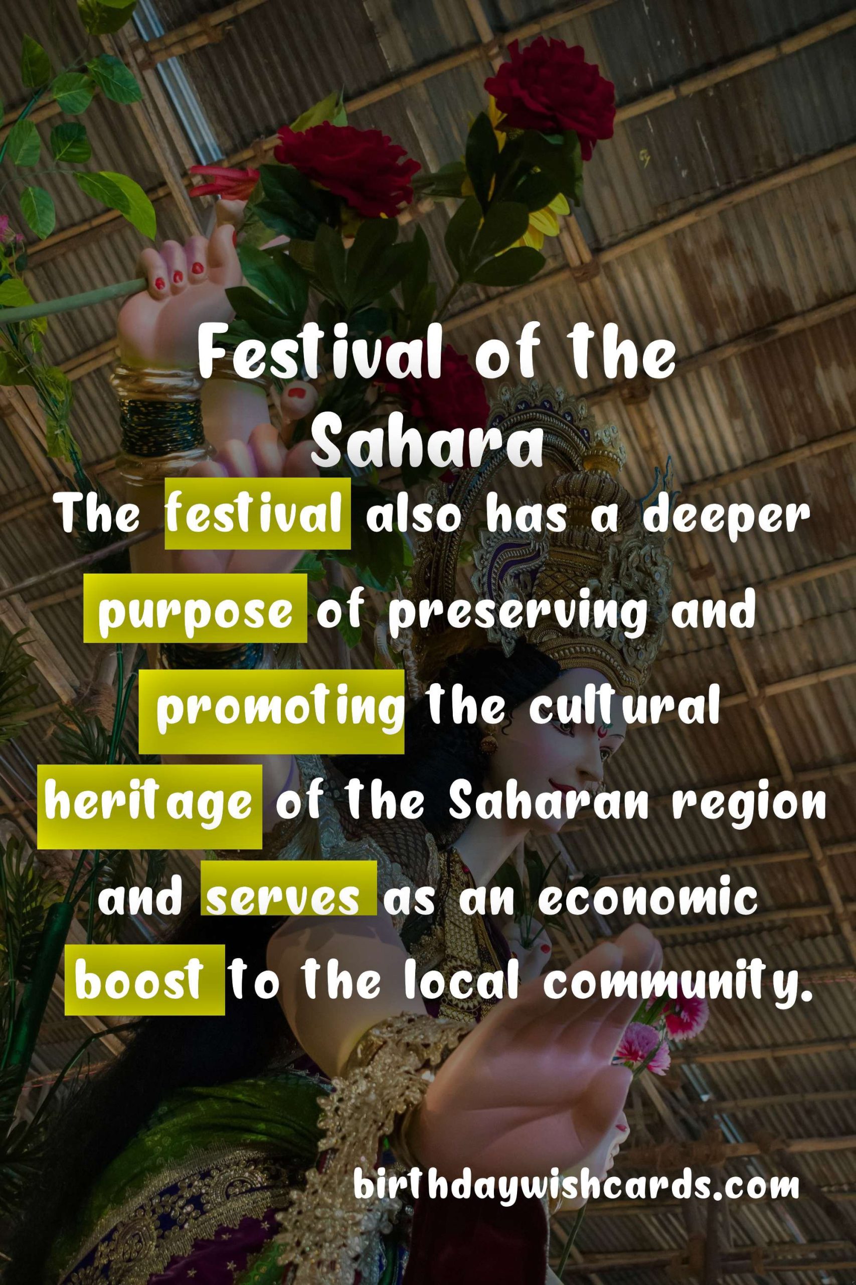Celebrate the Festive Season with Festival of the Sahara (December)