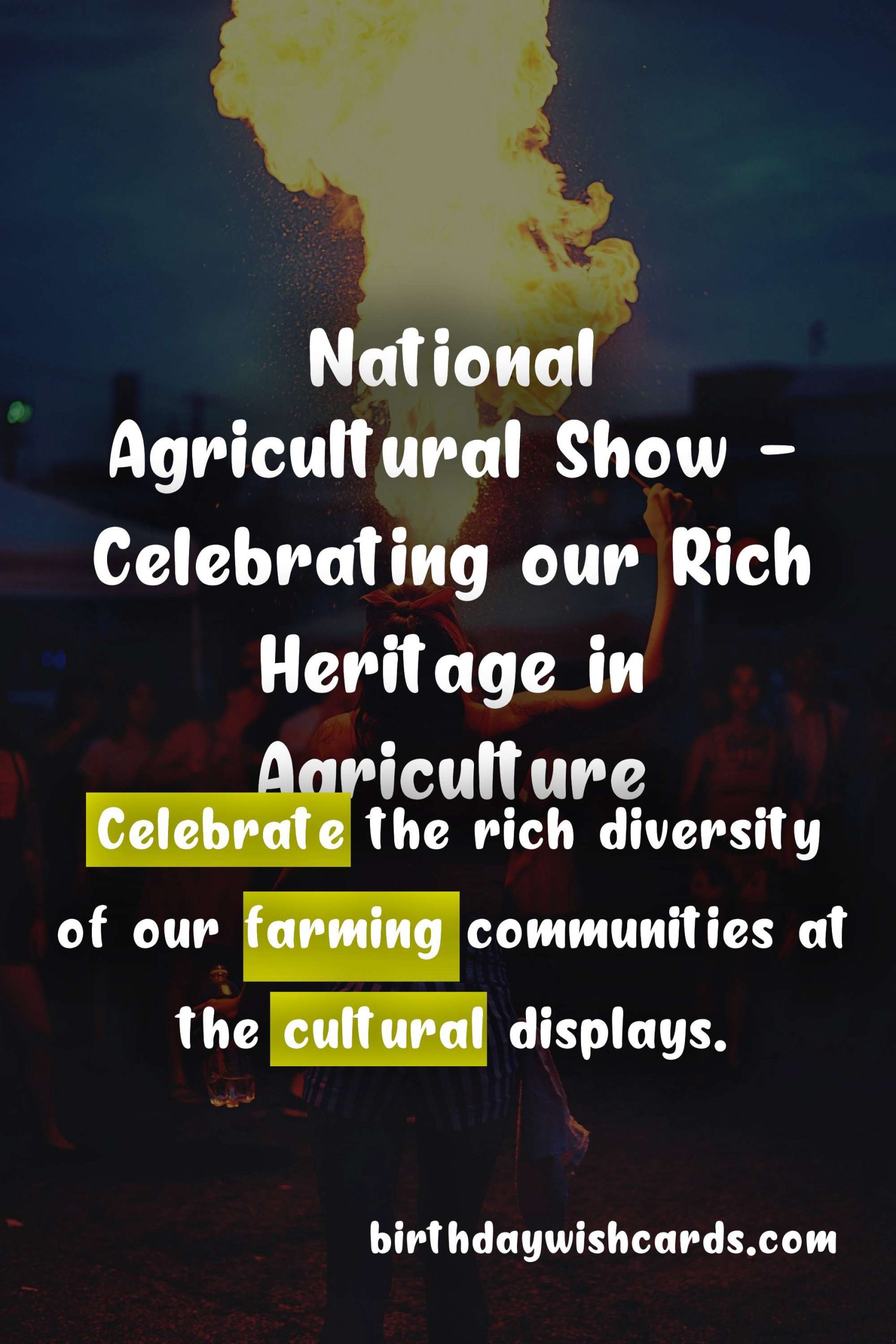 Experience the Richness of Agriculture at National Agricultural Show (August 12-14)