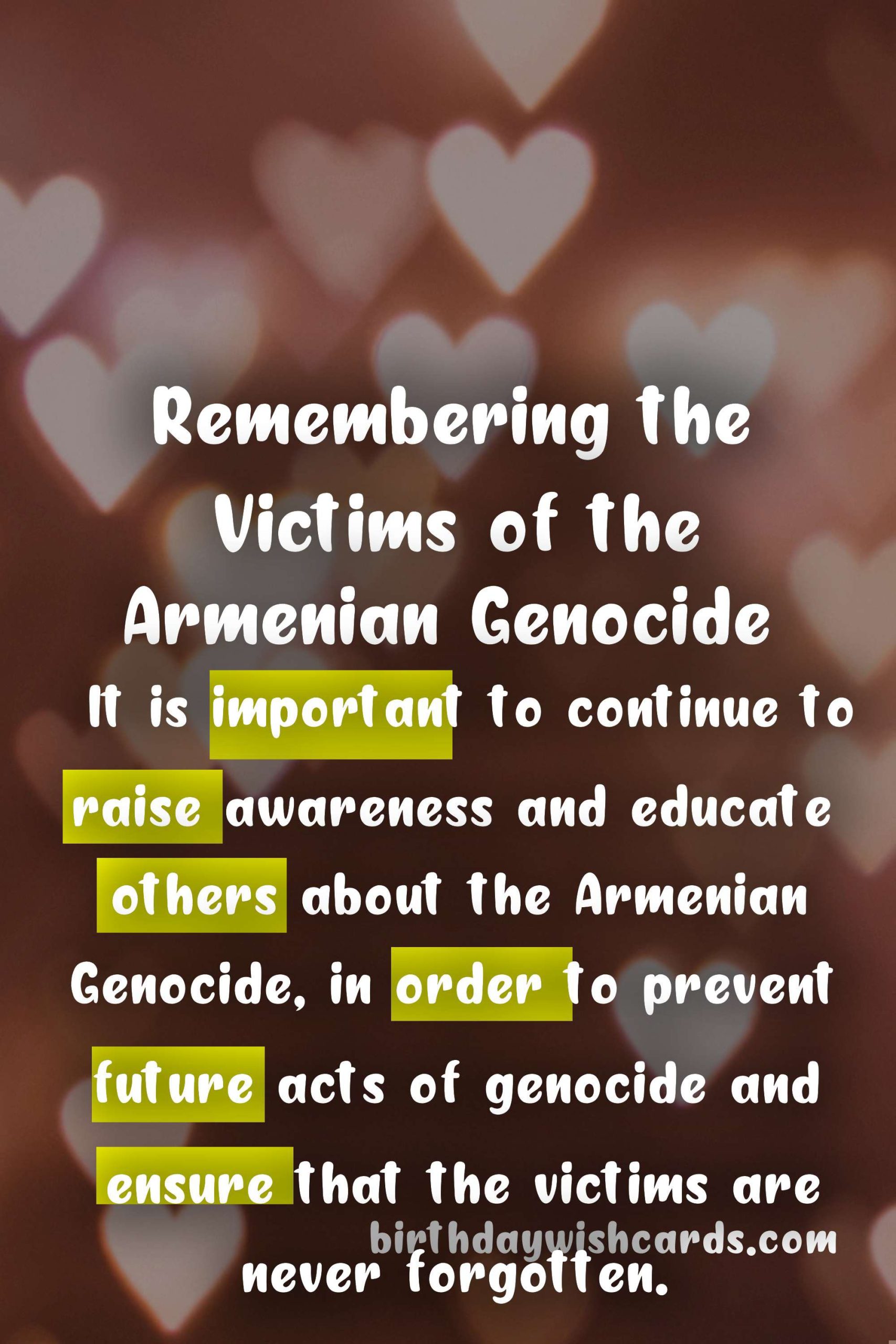 Armenian Genocide Remembrance Day: Coming Together to Remember and Honor the Victims