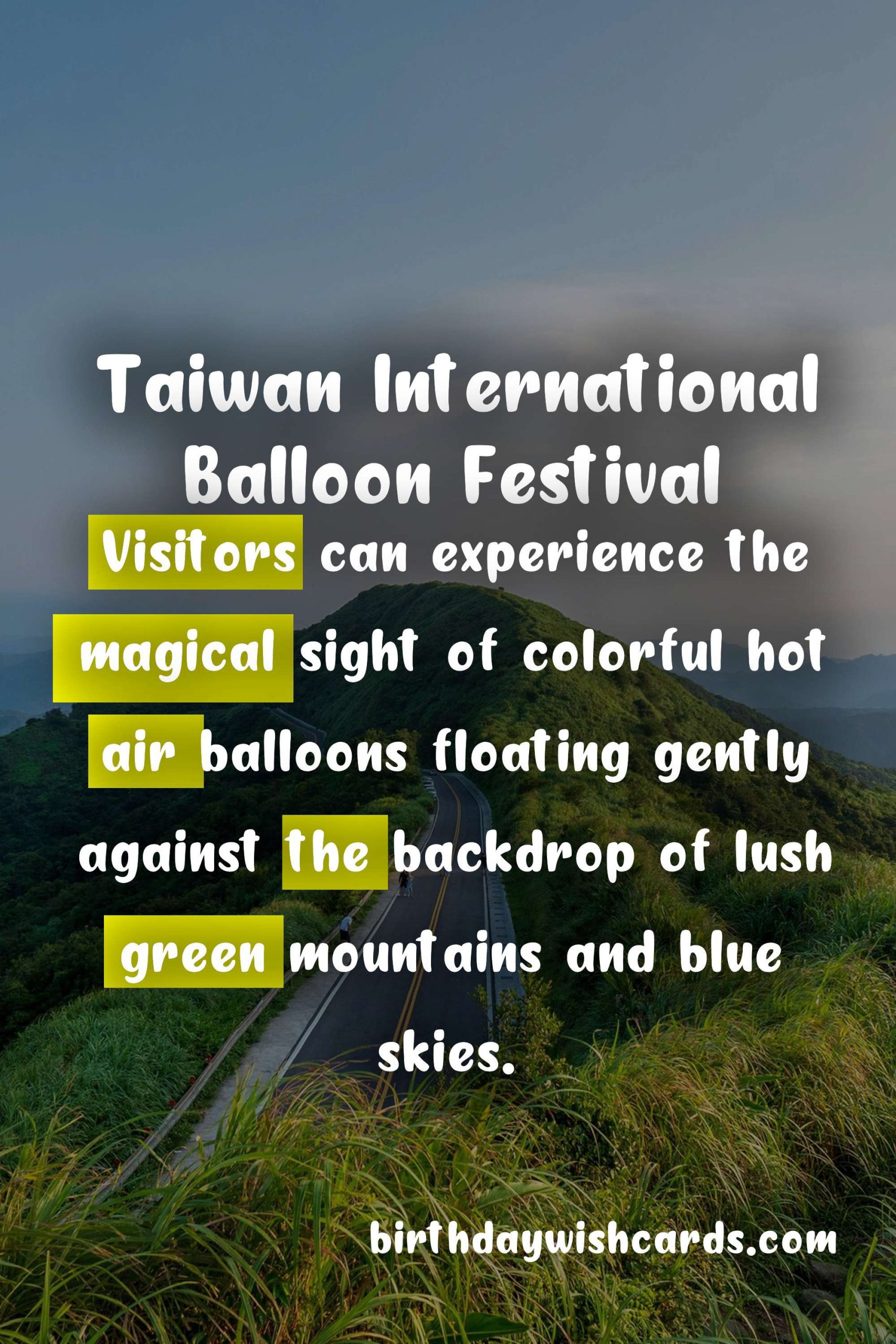 Experience the Magic of the Taiwan International Balloon Festival in November and December