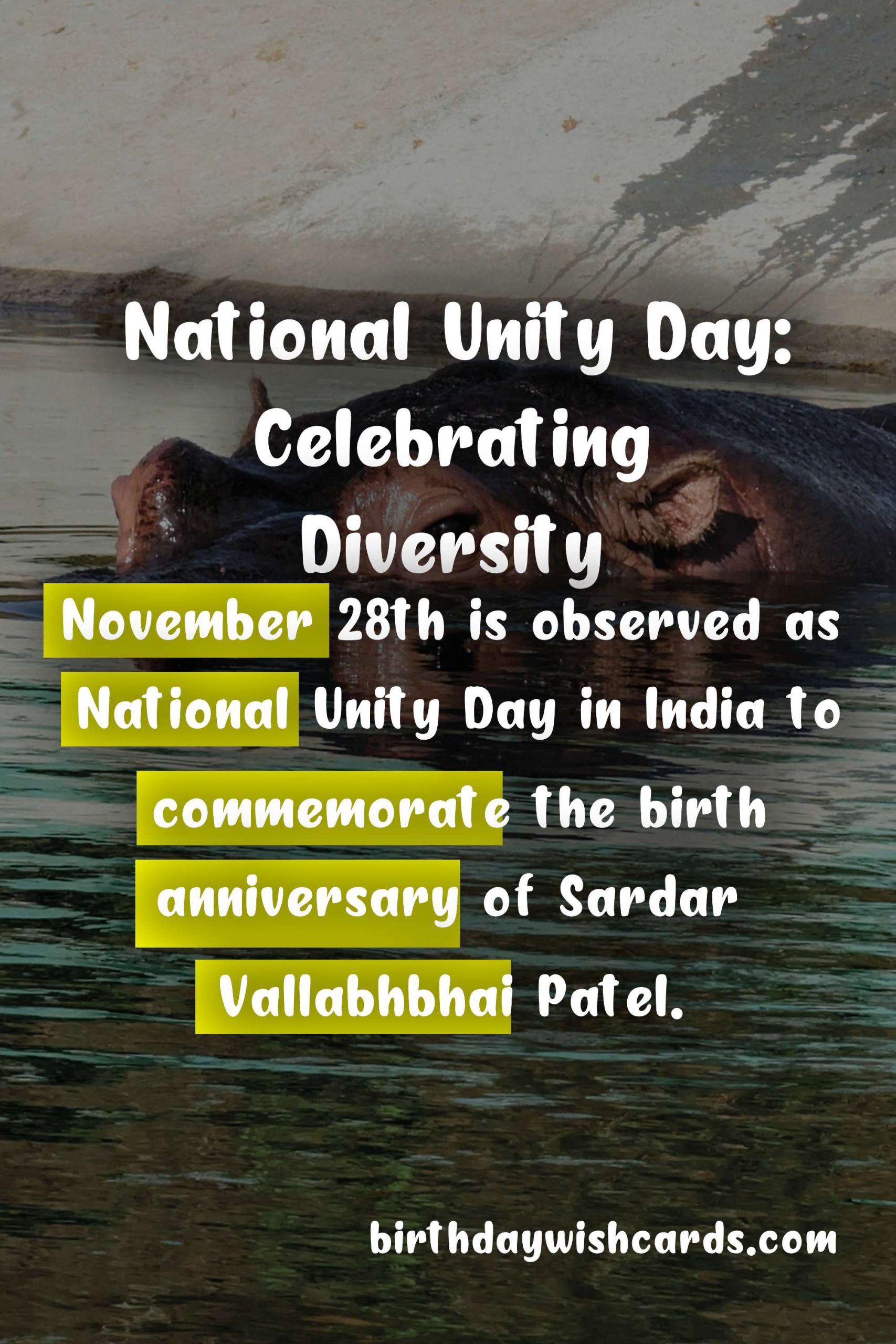 National Unity Day - November 28: Uniting a Diverse Nation