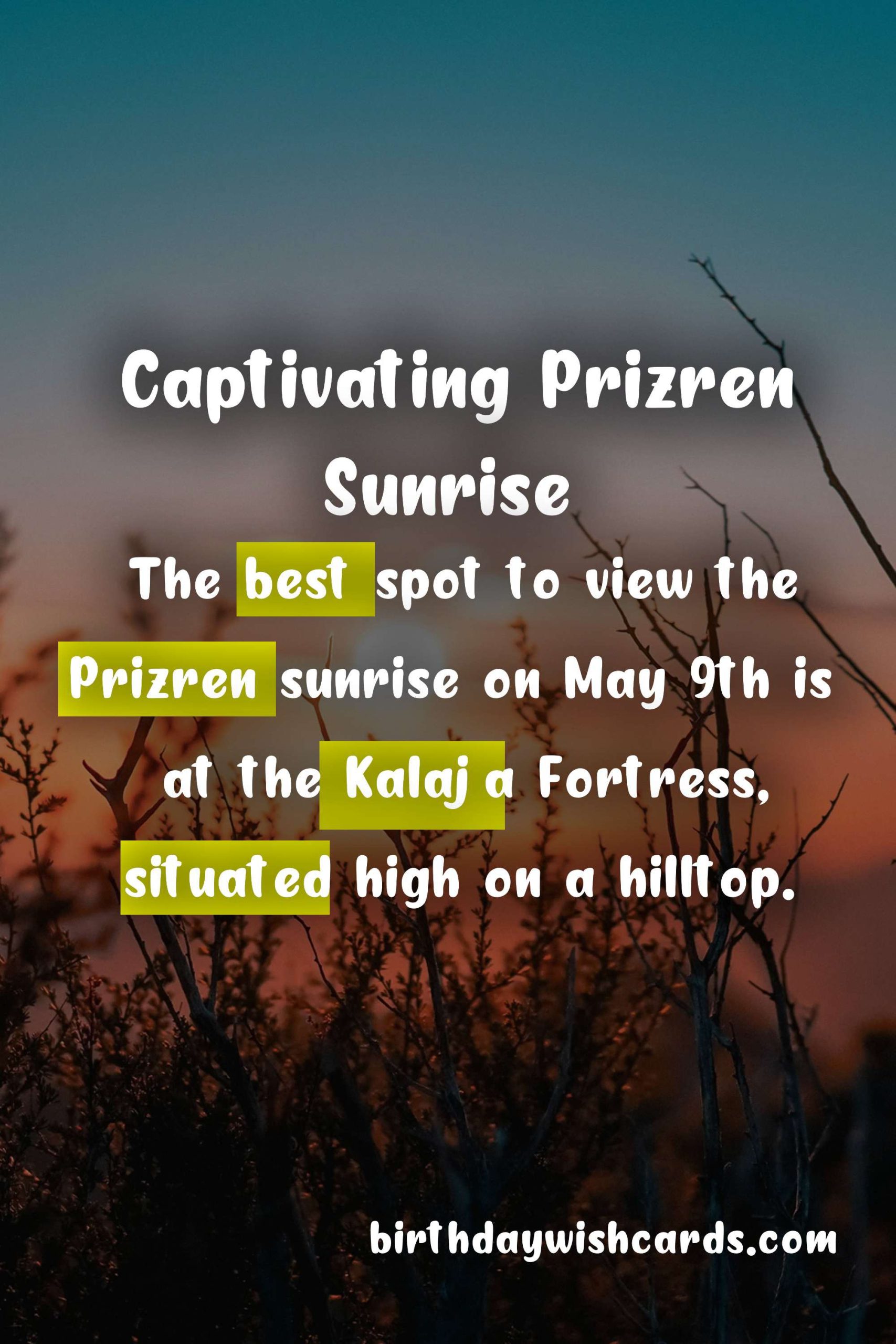 Captivating Prizren Sunrise - May 9