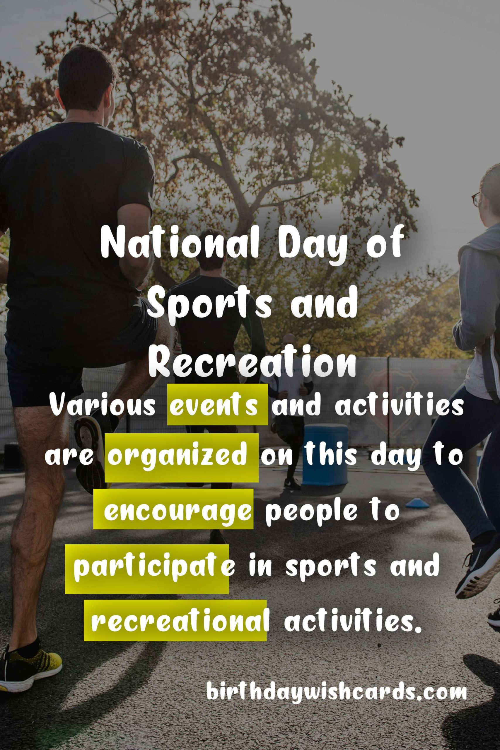 National Day of Sports and Recreation - November 28