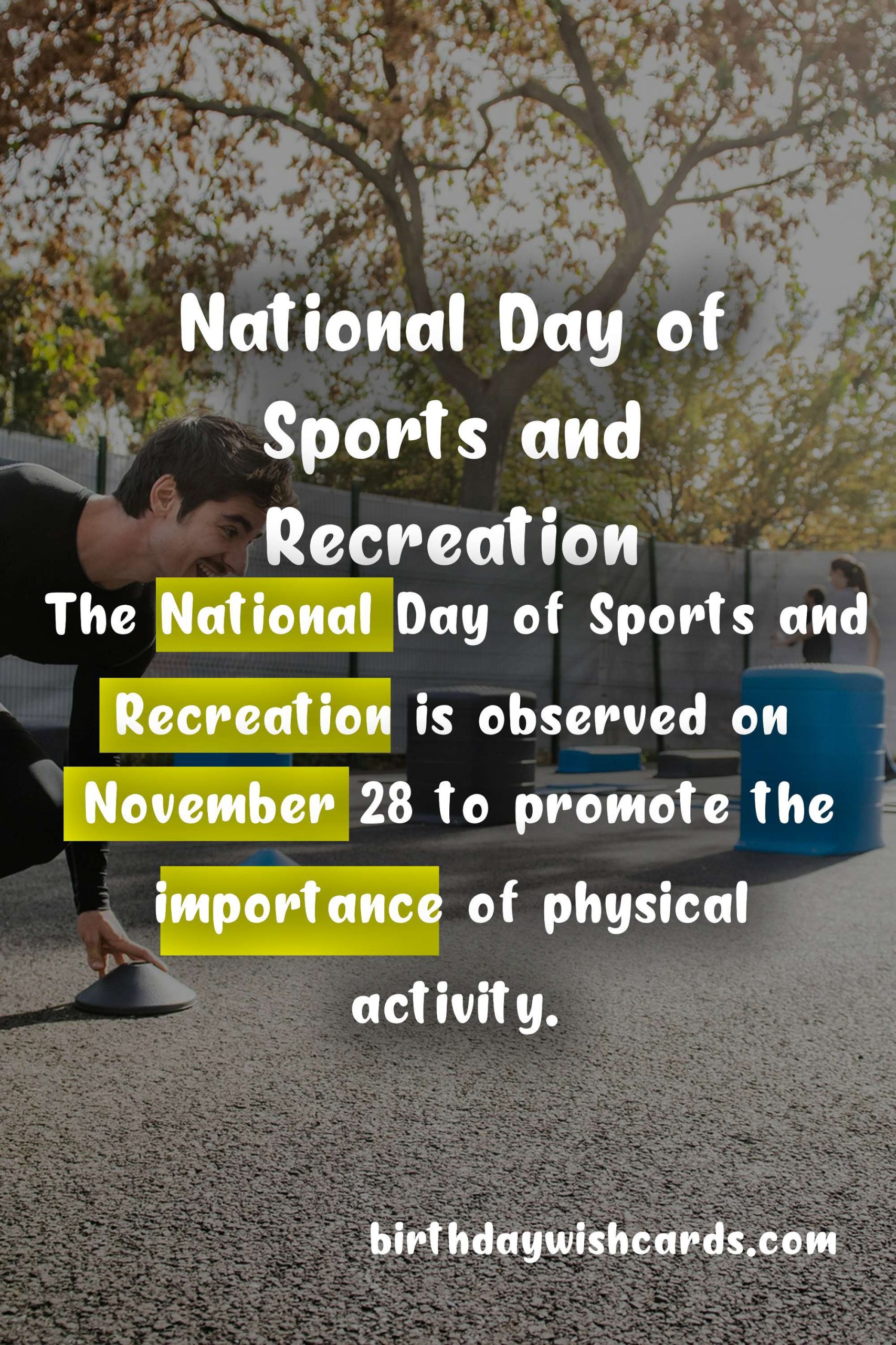 National Day of Sports and Recreation - November 28