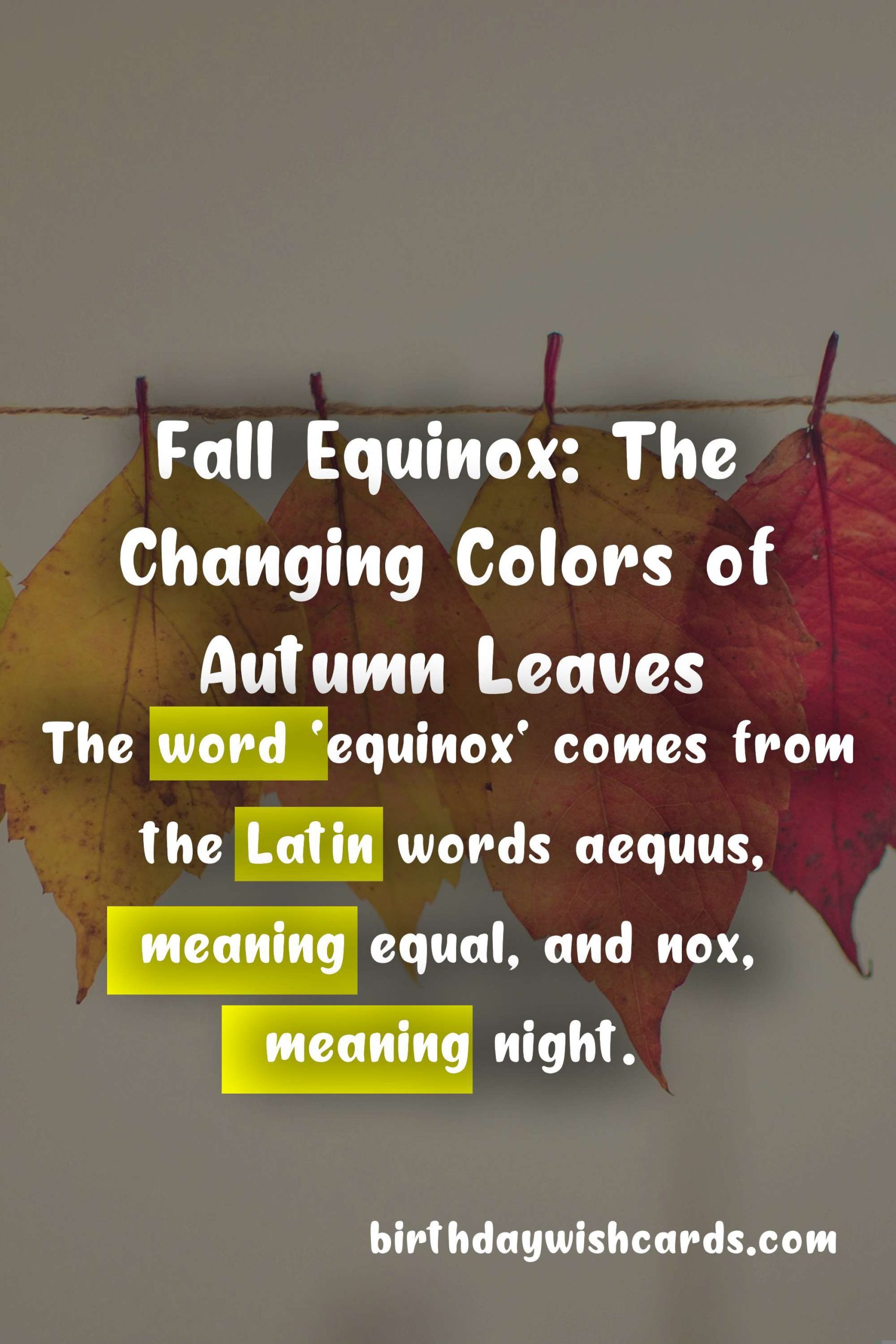 September 22 - Fall Equinox: The Transition to Autumn