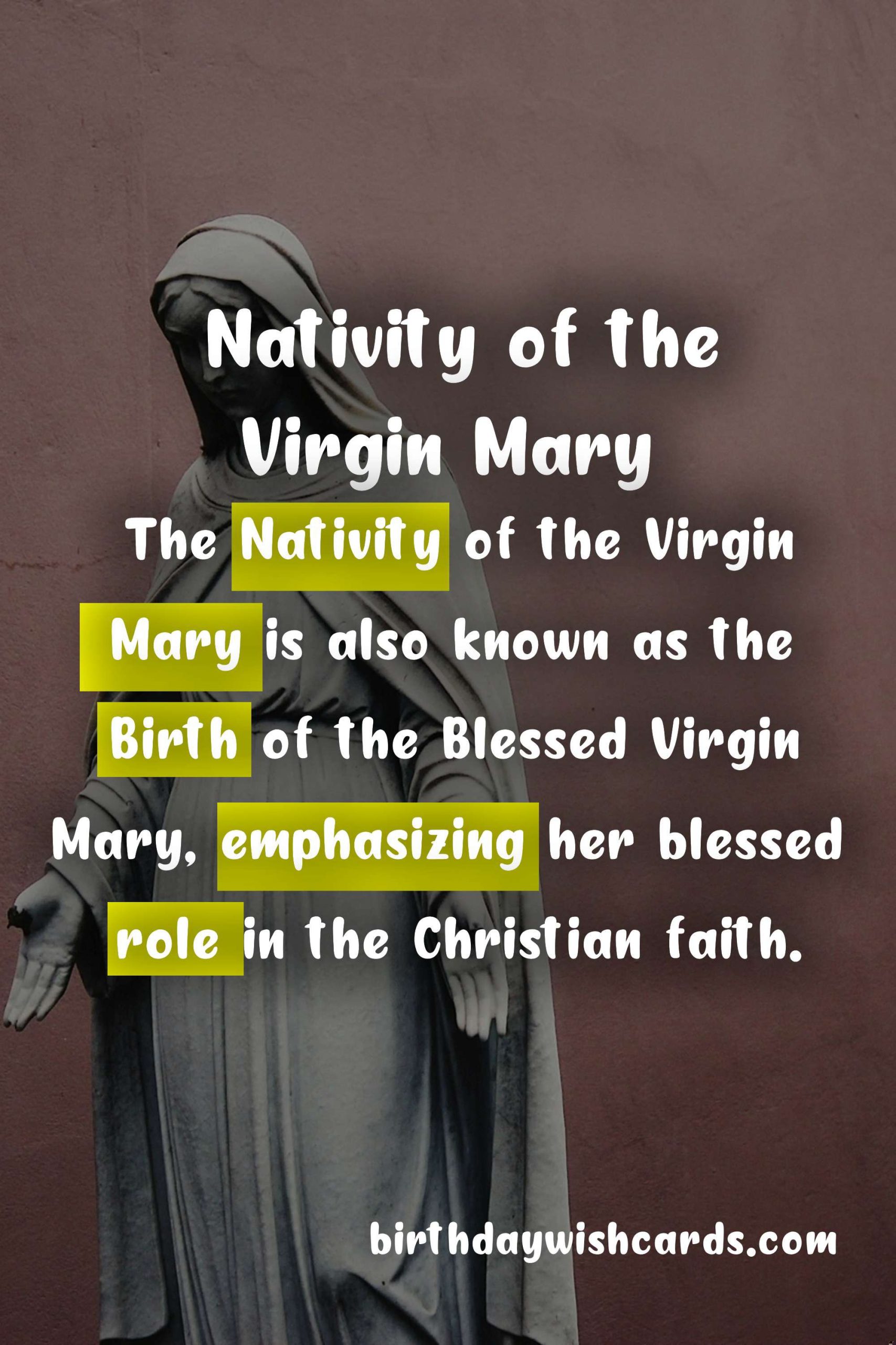 Nativity of the Virgin Mary - September 8