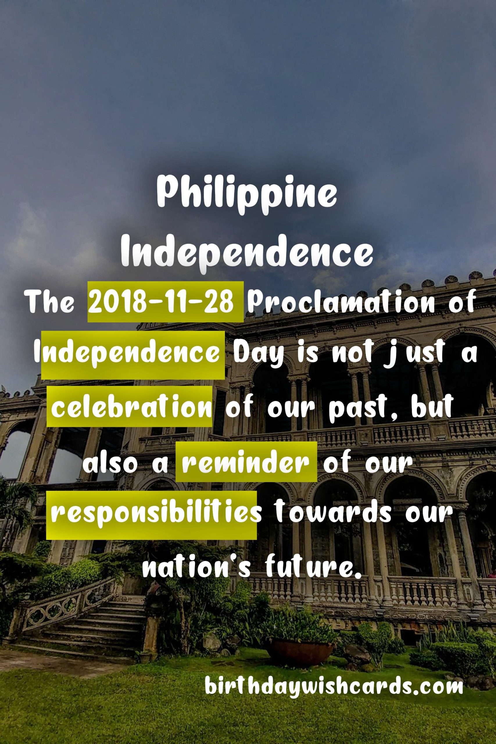 Celebrating 2018-11-28 Proclamation of Independence Day: A Day of Remembrance and Rejoice