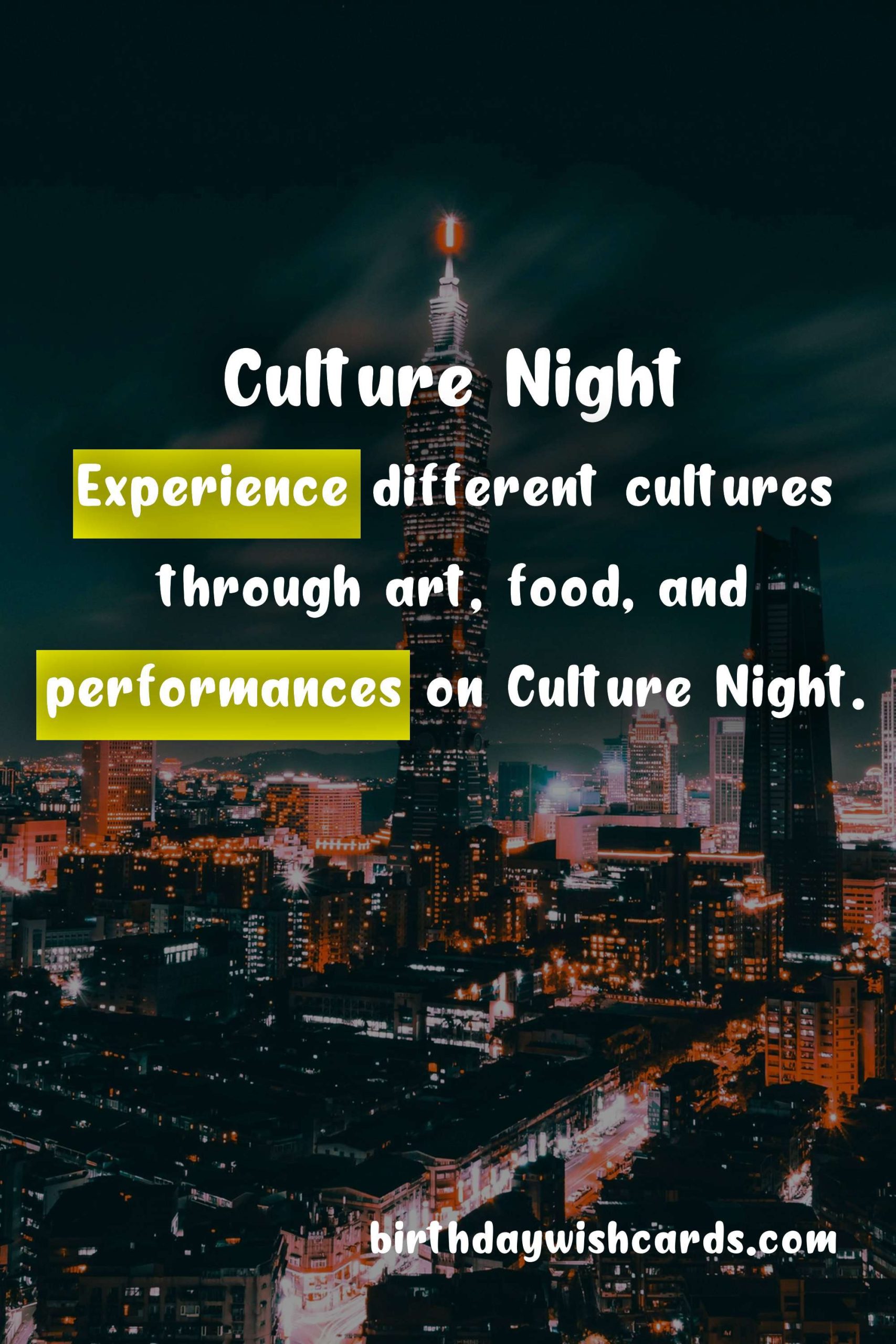 Celebrate Culture Night on 15 October