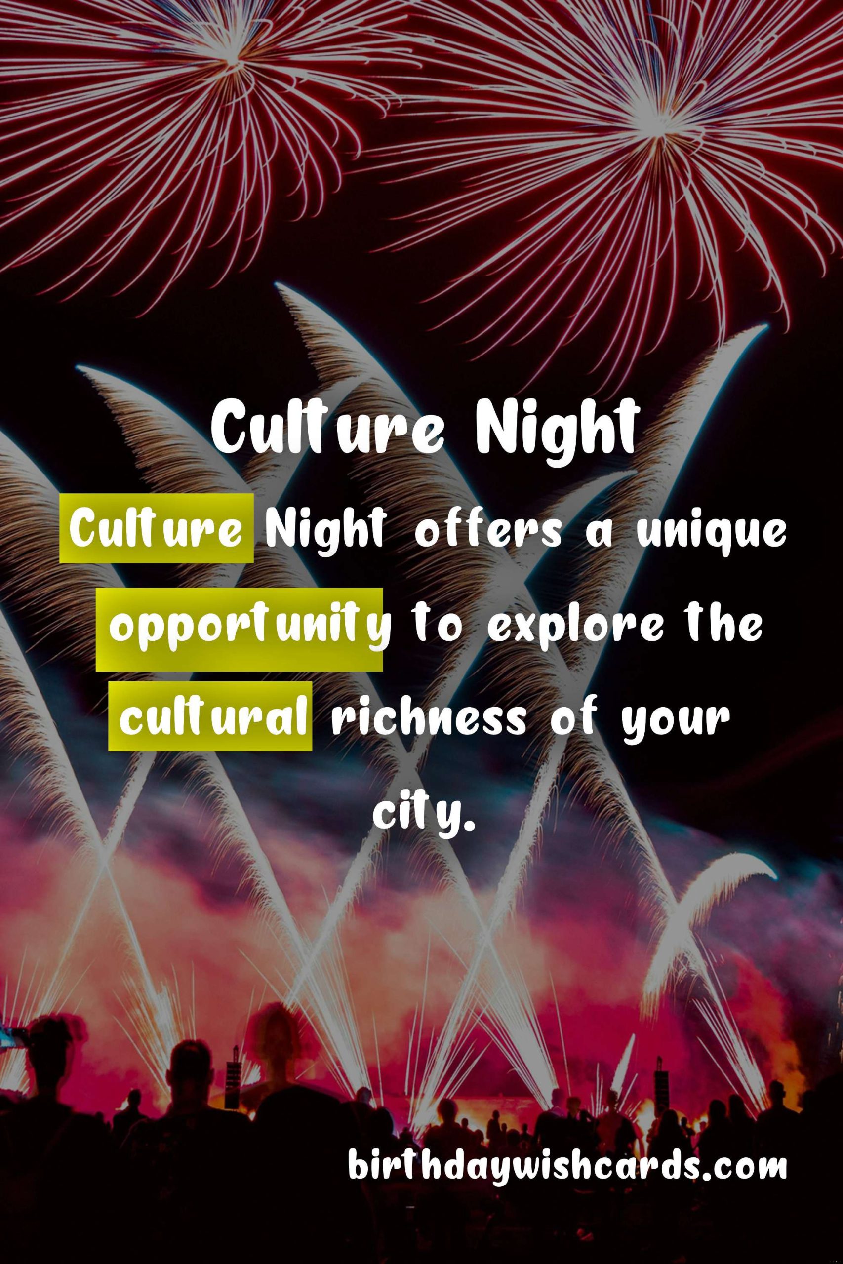 Celebrate Culture Night on 15 October
