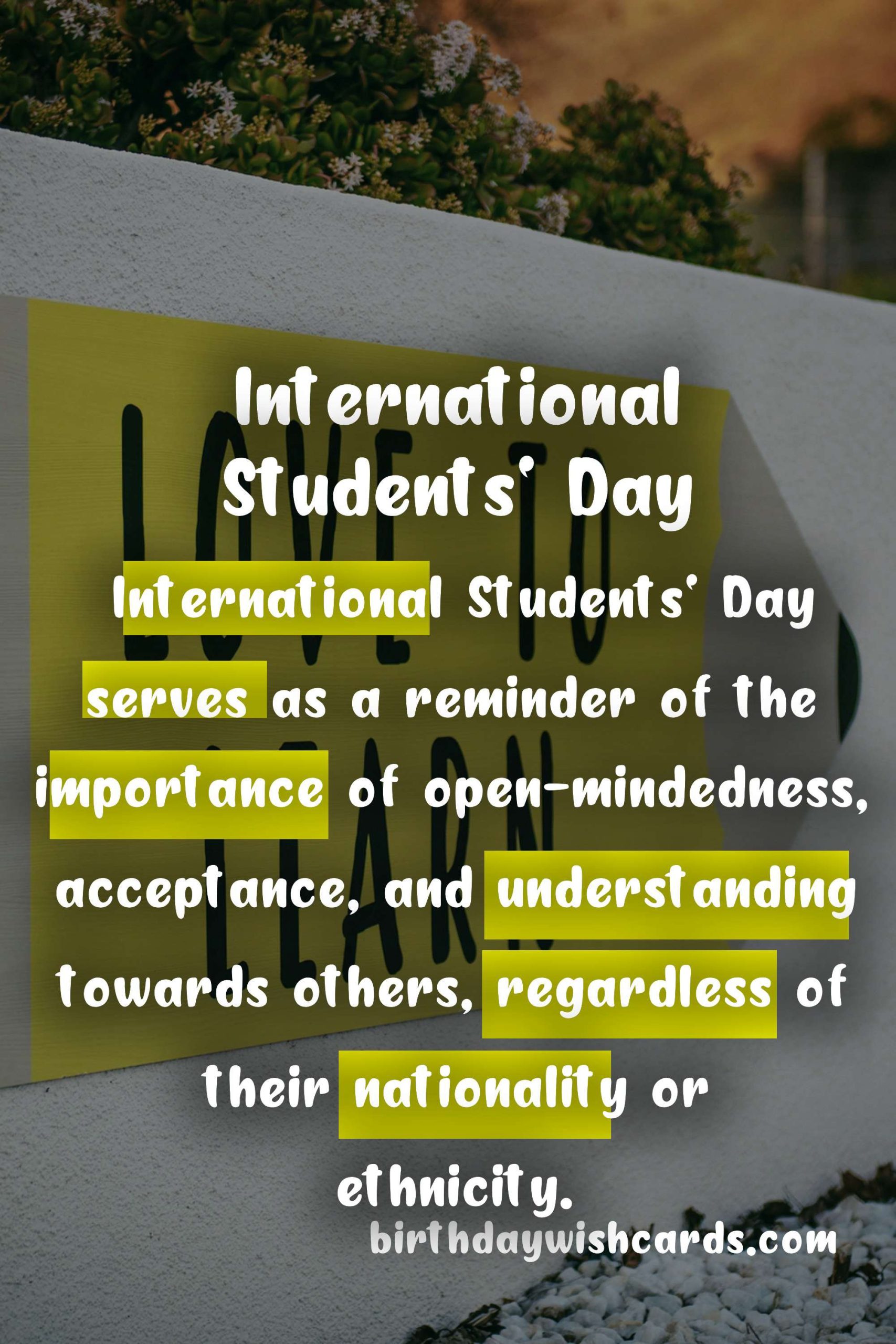 International Students' Day - November 17: A Celebration of Diversity and Unity