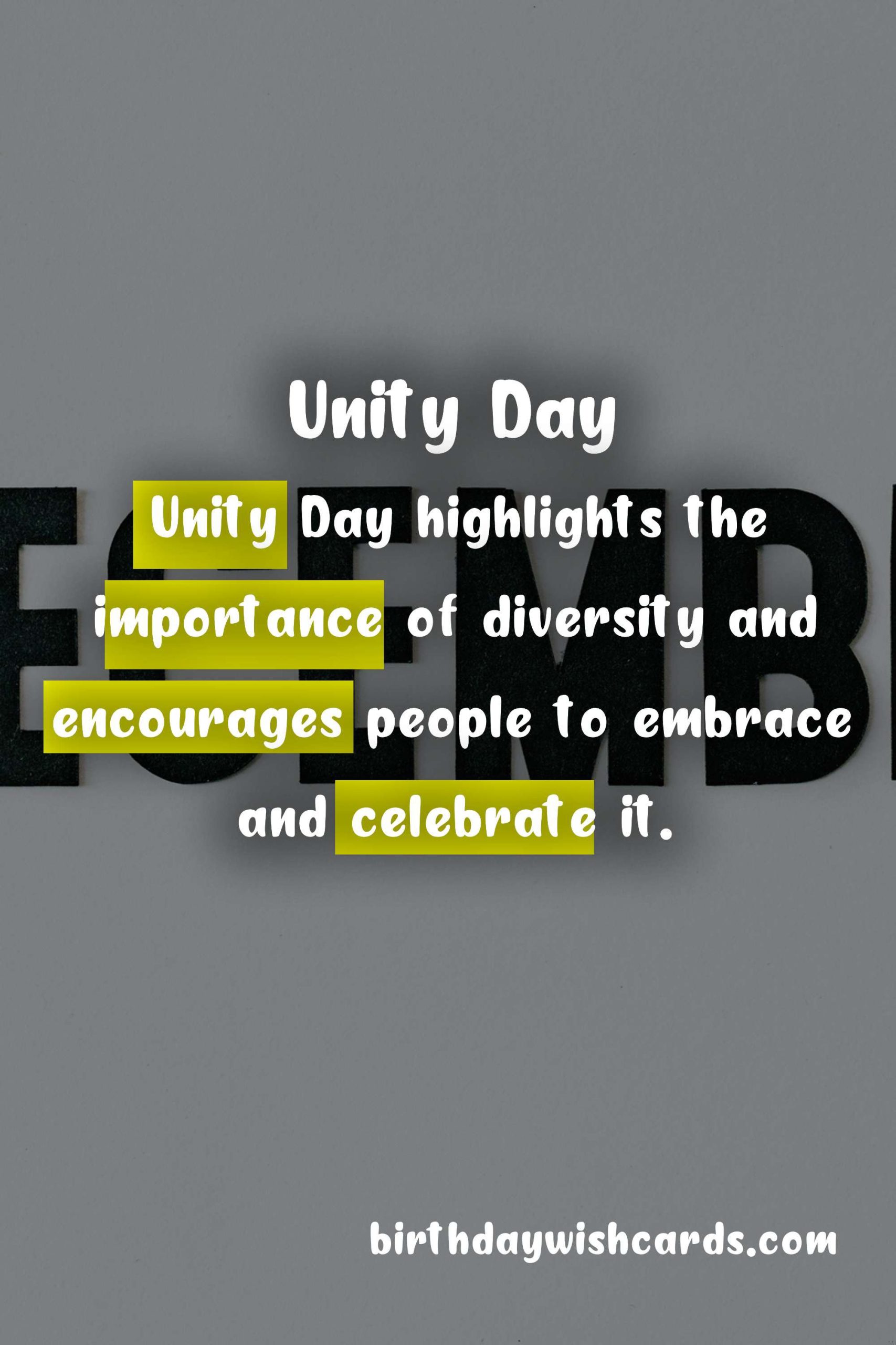 December 22: Unity Day Observed