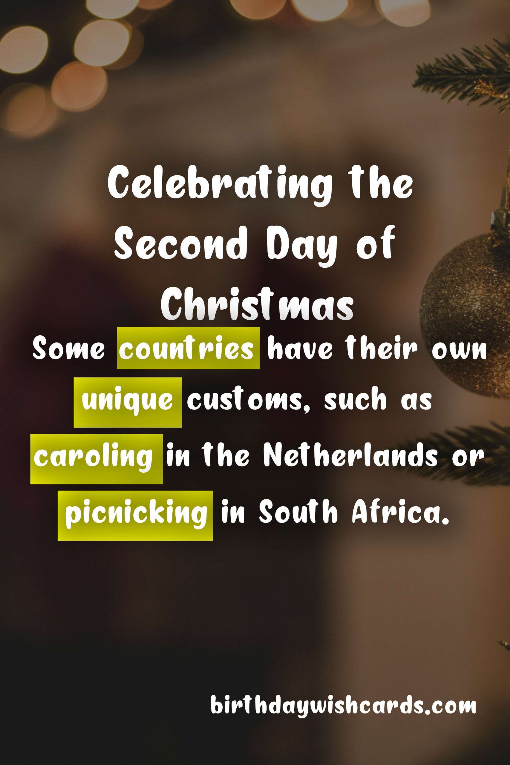 Celebrating the Second Day of Christmas (December 26): A Joyful Tradition